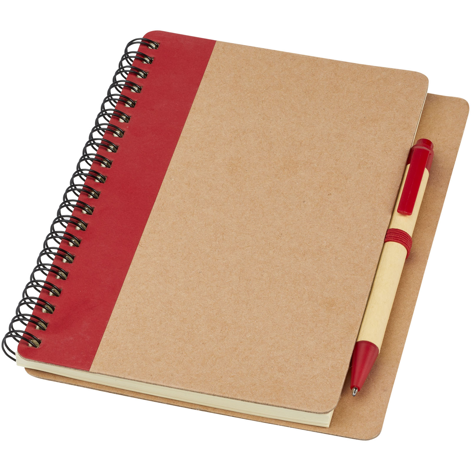 Advertising Hard cover notebooks - Priestly recycled notebook with pen - 0