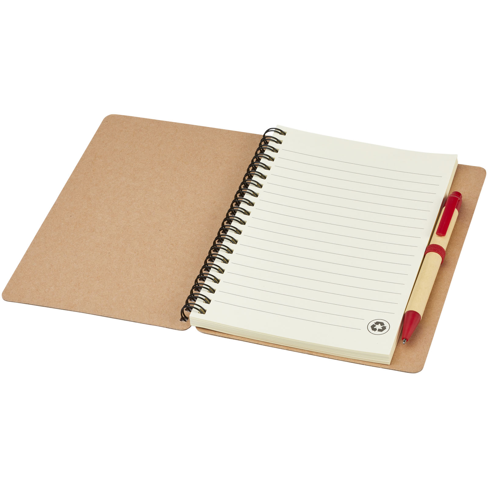 Advertising Hard cover notebooks - Priestly recycled notebook with pen - 3