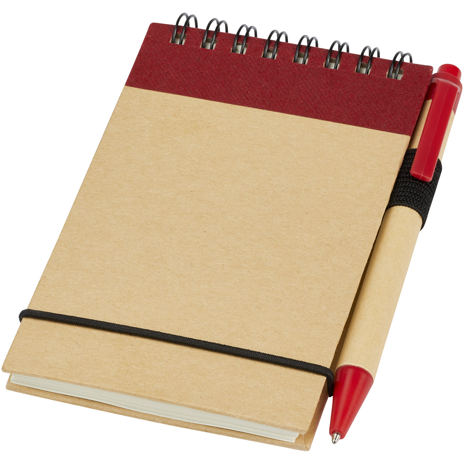 Advertising Hard cover notebooks - Zuse A7 recycled jotter notepad with pen - 0