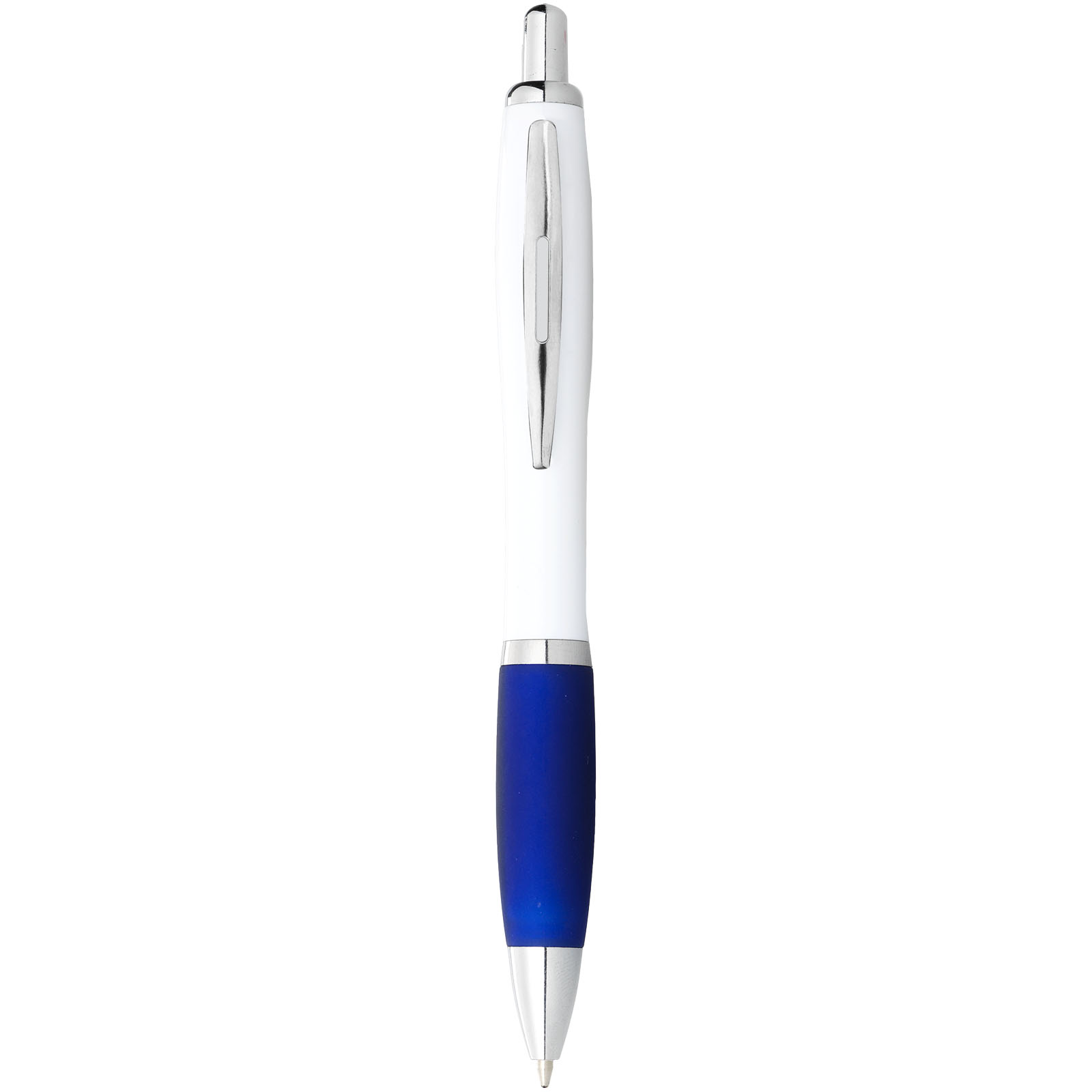 Advertising Ballpoint Pens - Nash ballpoint pen with white barrel and coloured grip - 0