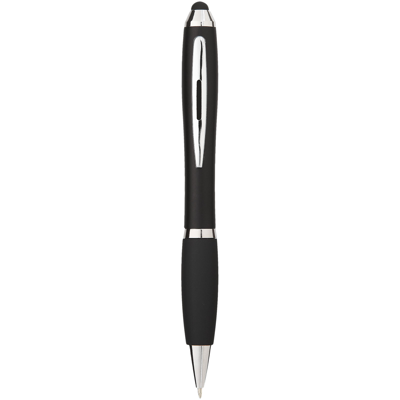 Advertising Ballpoint Pens - Nash coloured stylus ballpoint pen with black grip - 0