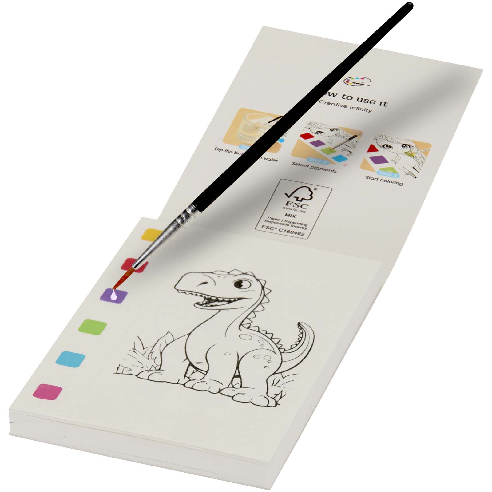 Sets de coloriage publicitaires - Livre de coloriage Quell et set de crayons pinceaux à eau - 2