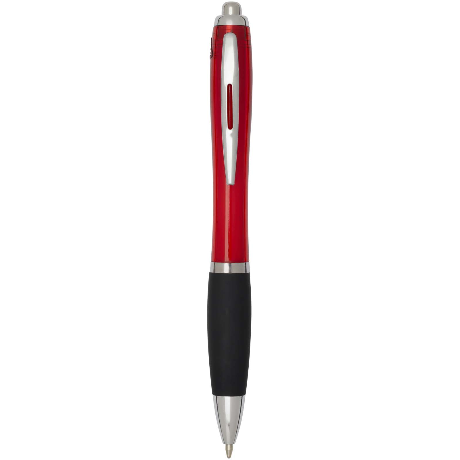 Advertising Ballpoint Pens - Nash RCS recycled plastic ballpoint pen with coloured barrel and black grip (black ink)