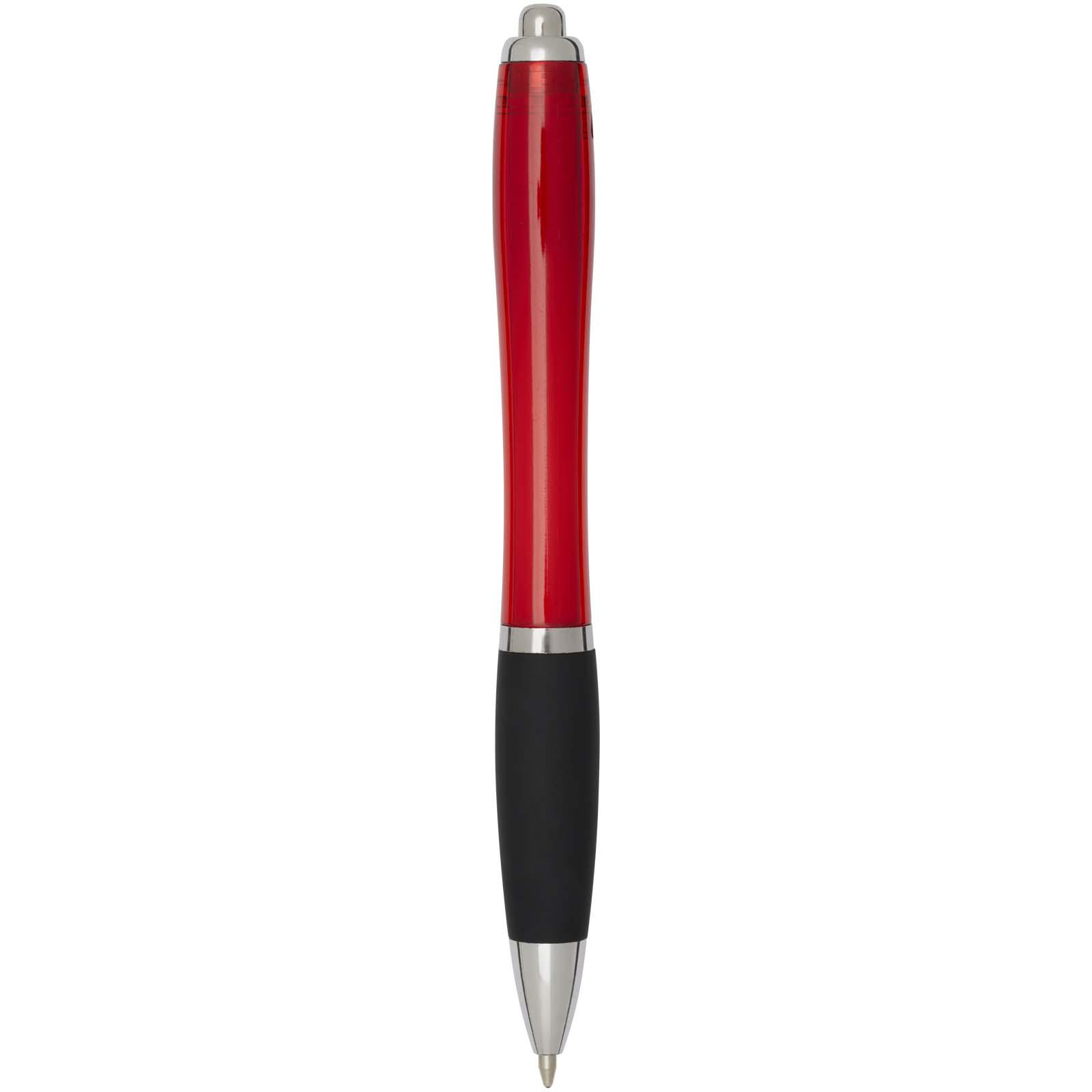 Advertising Ballpoint Pens - Nash RCS recycled plastic ballpoint pen with coloured barrel and black grip (black ink) - 2