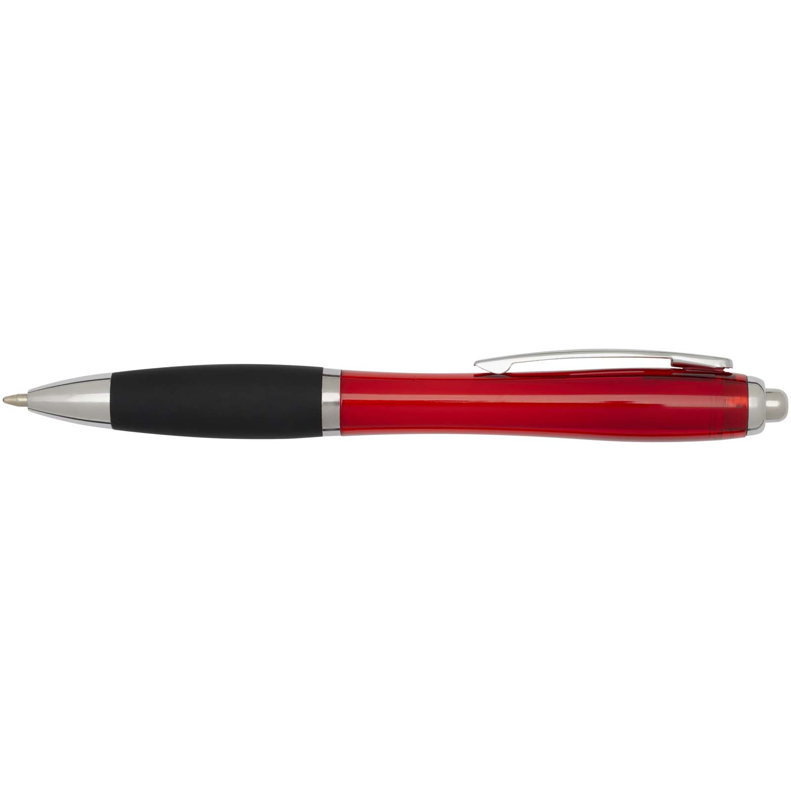 Advertising Ballpoint Pens - Nash RCS recycled plastic ballpoint pen with coloured barrel and black grip (black ink) - 1
