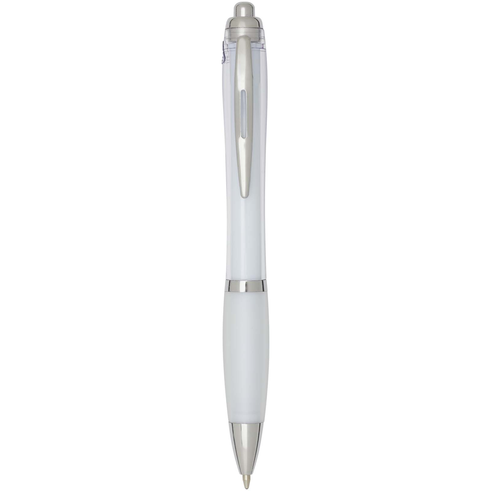 Advertising Ballpoint Pens - Nash RCS recycled plastic ballpoint pen with coloured barrel and grip (blue ink)