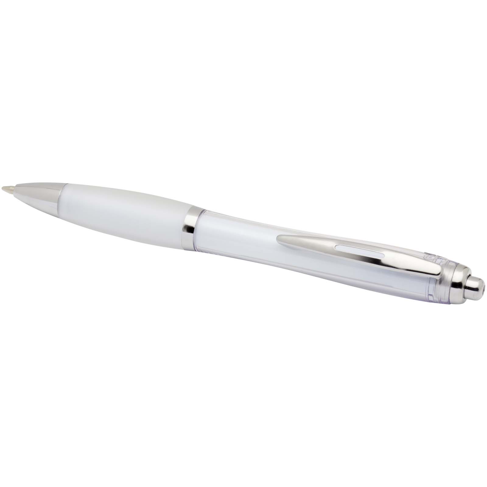 Advertising Ballpoint Pens - Nash RCS recycled plastic ballpoint pen with coloured barrel and grip (blue ink) - 3