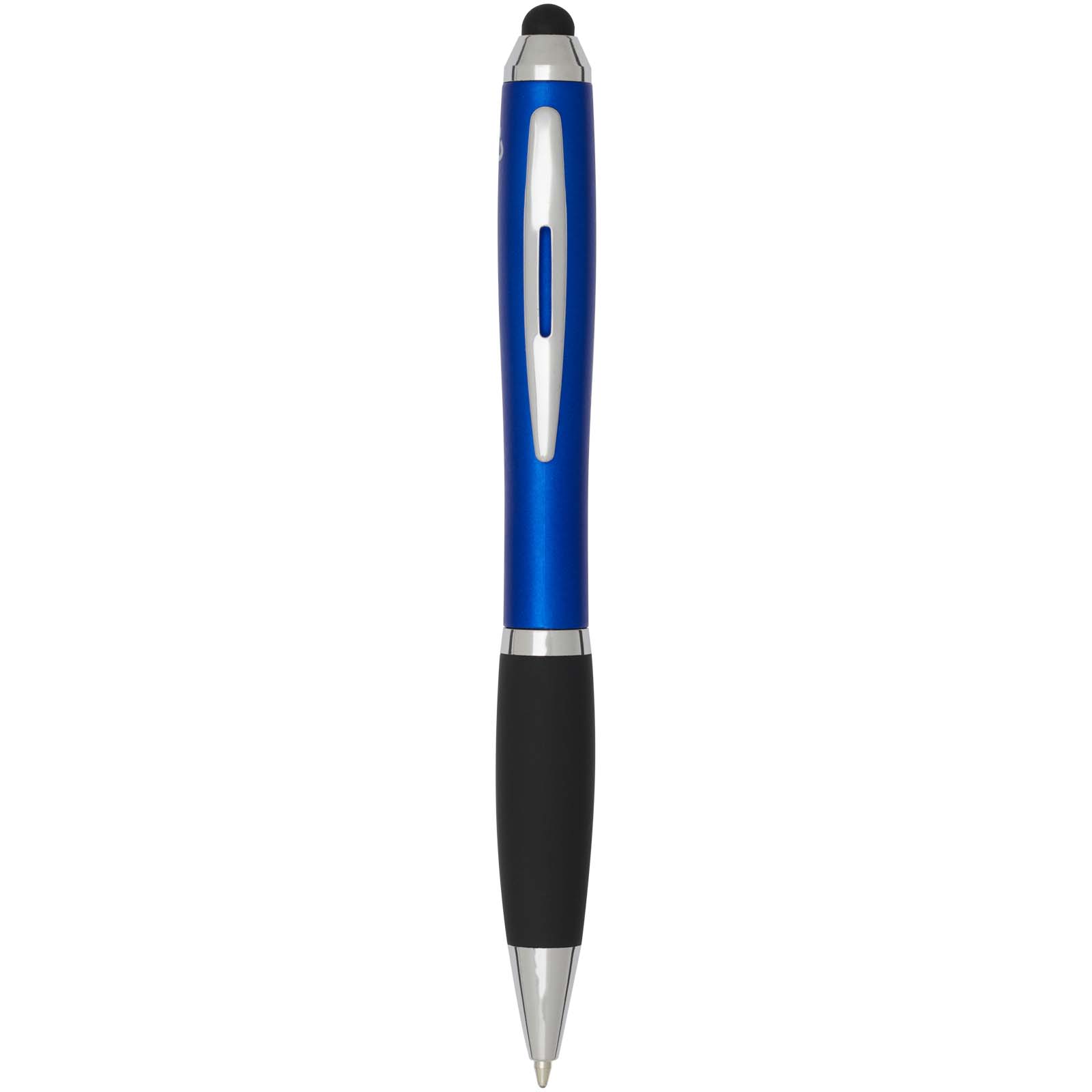 Pens & Writing - Nash RCS recycled plastic stylus ballpoint pen with coloured barrel and black grip (black ink)