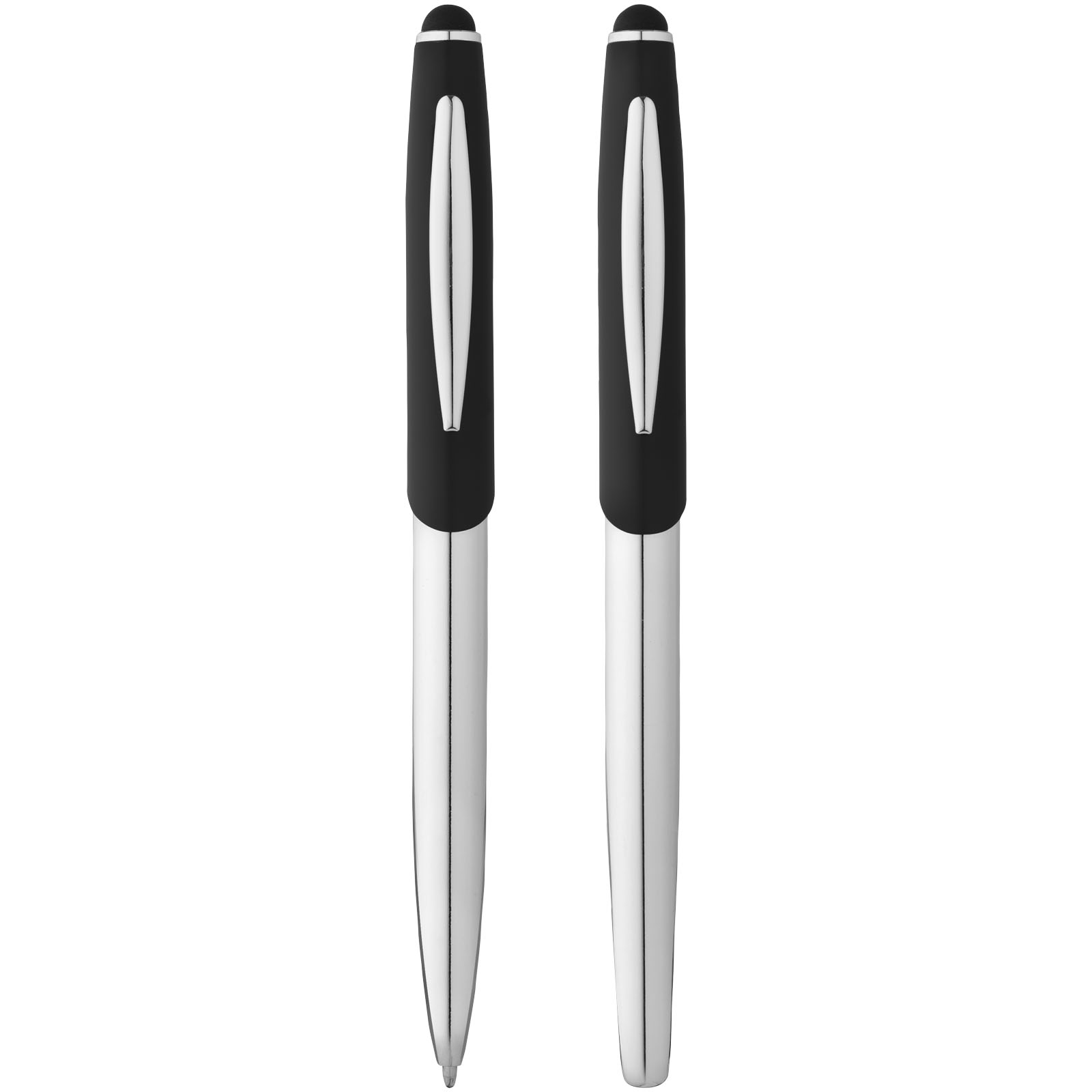 Advertising Ballpoint Pens - Geneva stylus ballpoint pen and rollerball pen set - 2