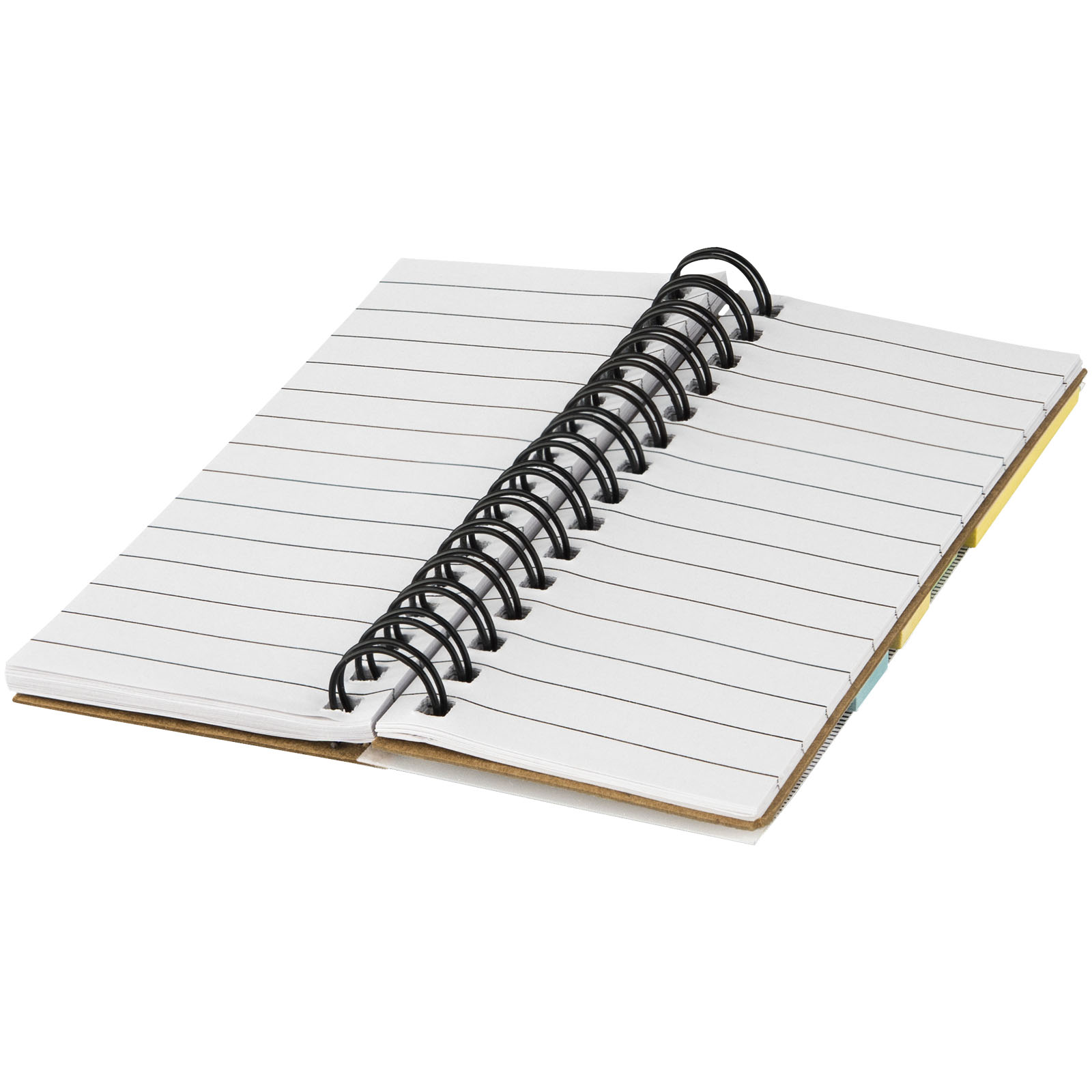 Advertising Soft cover notebooks - Spinner spiral notebook with coloured sticky notes - 5