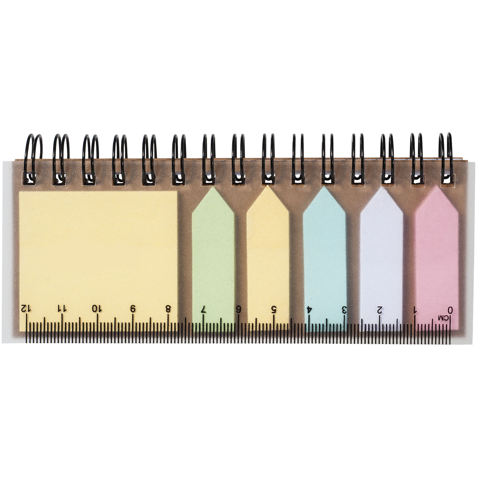 Advertising Soft cover notebooks - Spinner spiral notebook with coloured sticky notes - 1