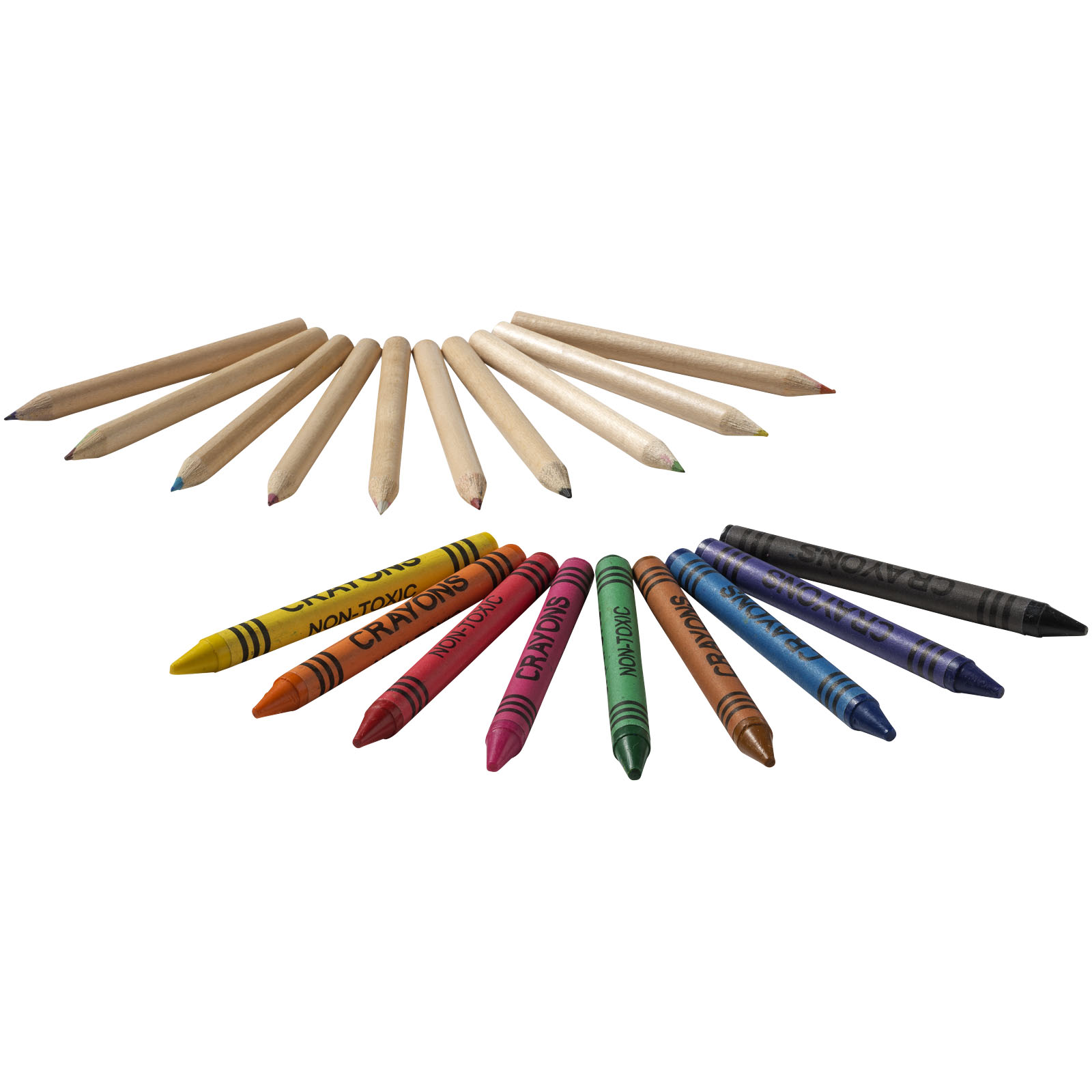 Sets de coloriage publicitaires - Kit de crayons et crayons gras colorés 19 pièces Lucky - 4