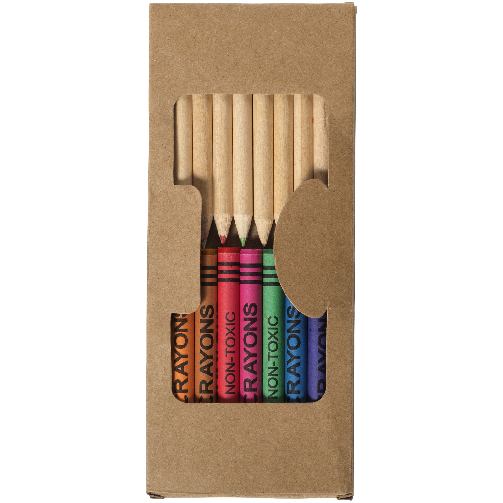 Sets de coloriage publicitaires - Kit de crayons et crayons gras colorés 19 pièces Lucky - 2