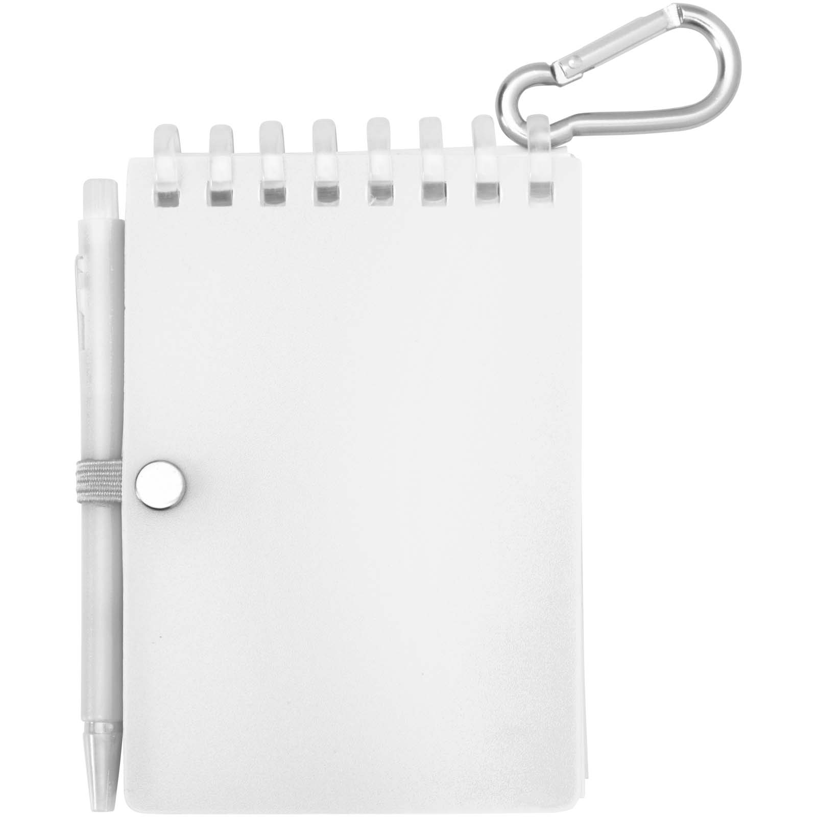 Parure de stylos publicitaires - Ensemble carnet souple d’extérieur recyclé et stylo bille (encre noire) Lig Mini - 2