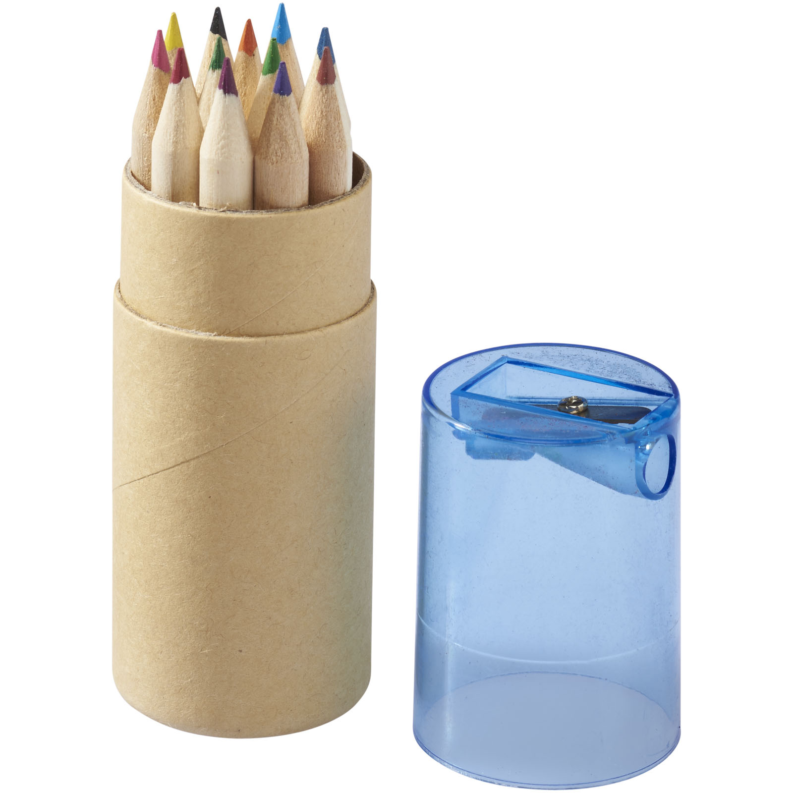 Sets de coloriage publicitaires - Set de 12 crayons de couleur avec taille-crayon Hef - 2