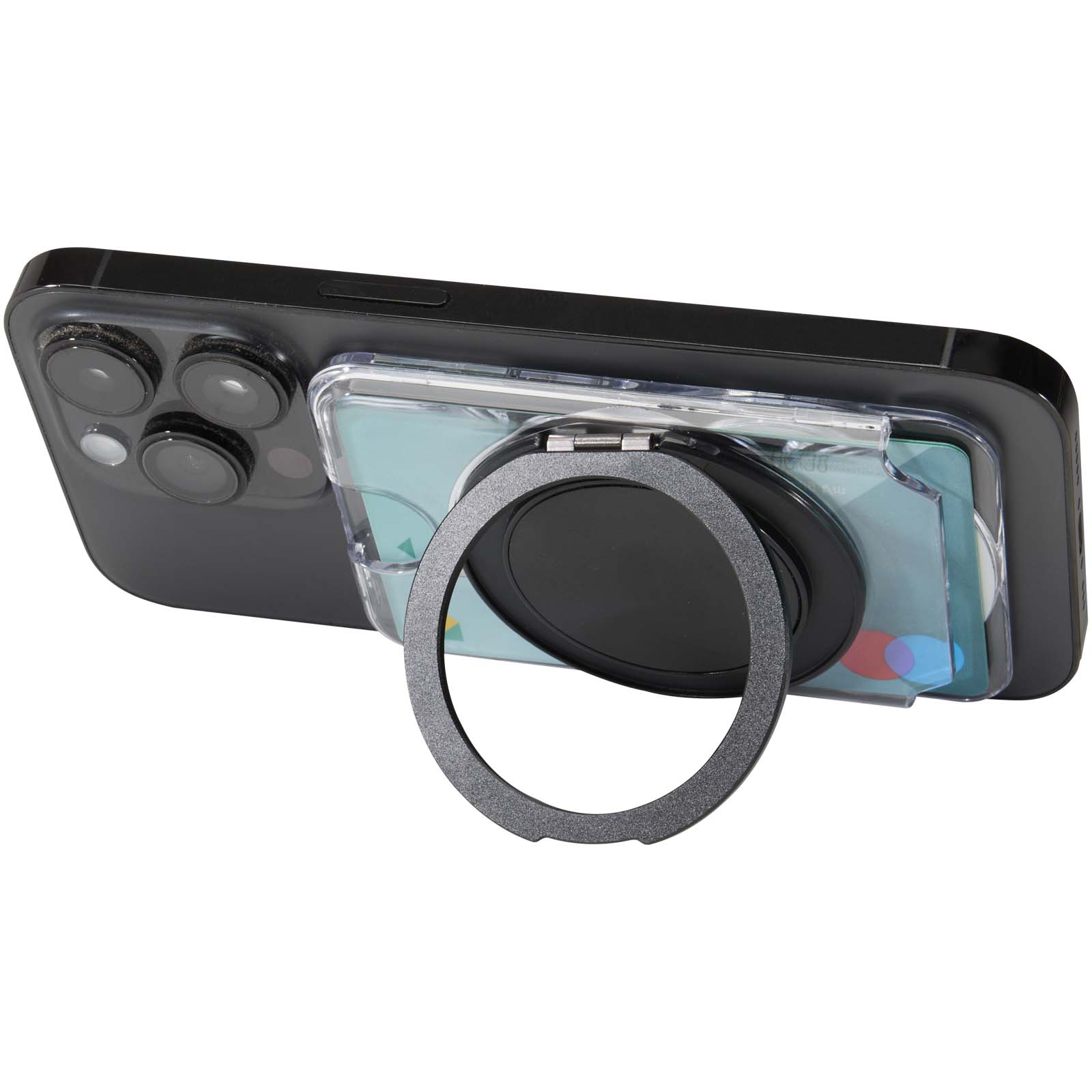 Carnets à couverture rigide publicitaires - Coffret cadeau Kern avec carnet à couverture rigide A6 et portefeuille MagSafe  - 4