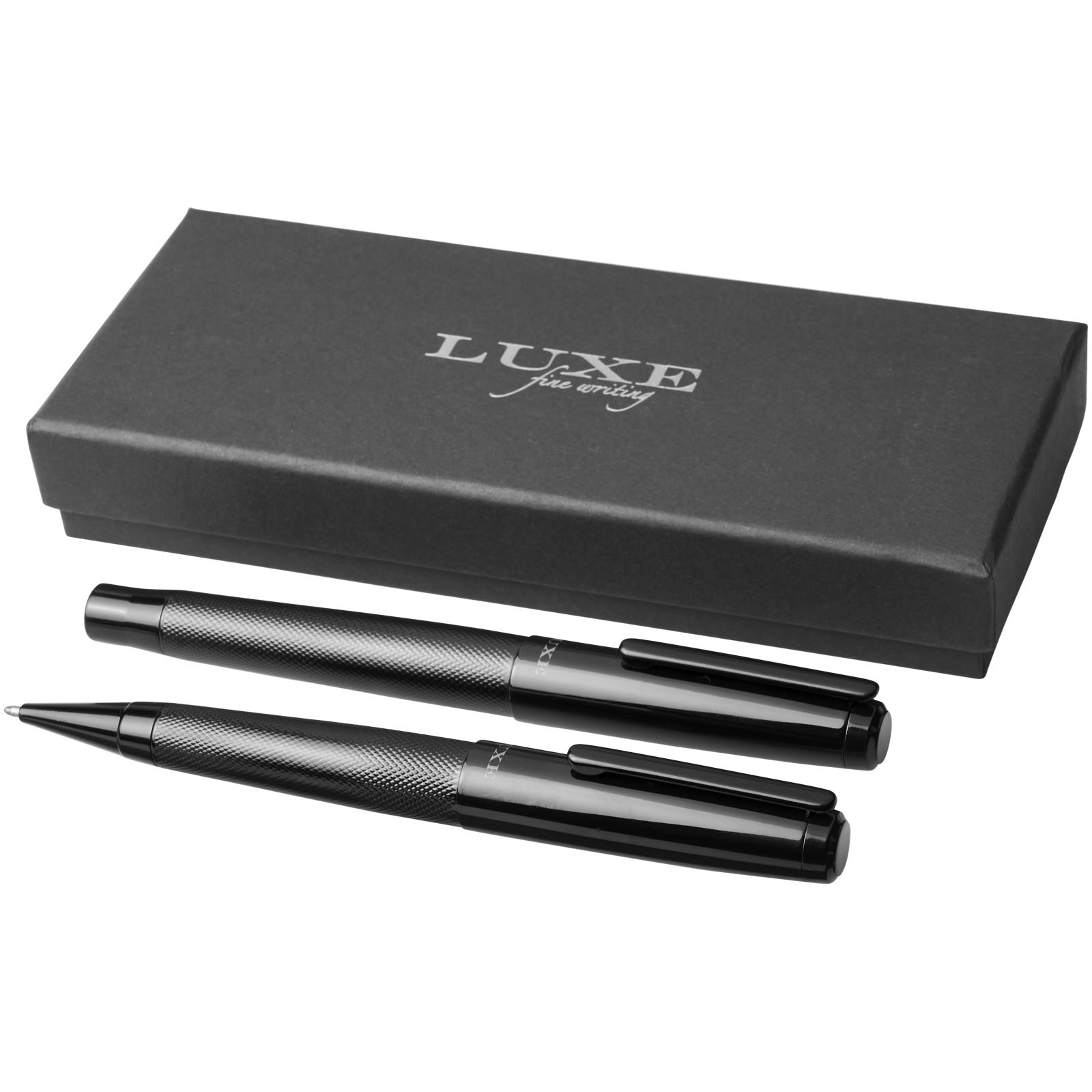 Parure de stylos publicitaires - Coffret cadeau stylo duo Gloss - 0