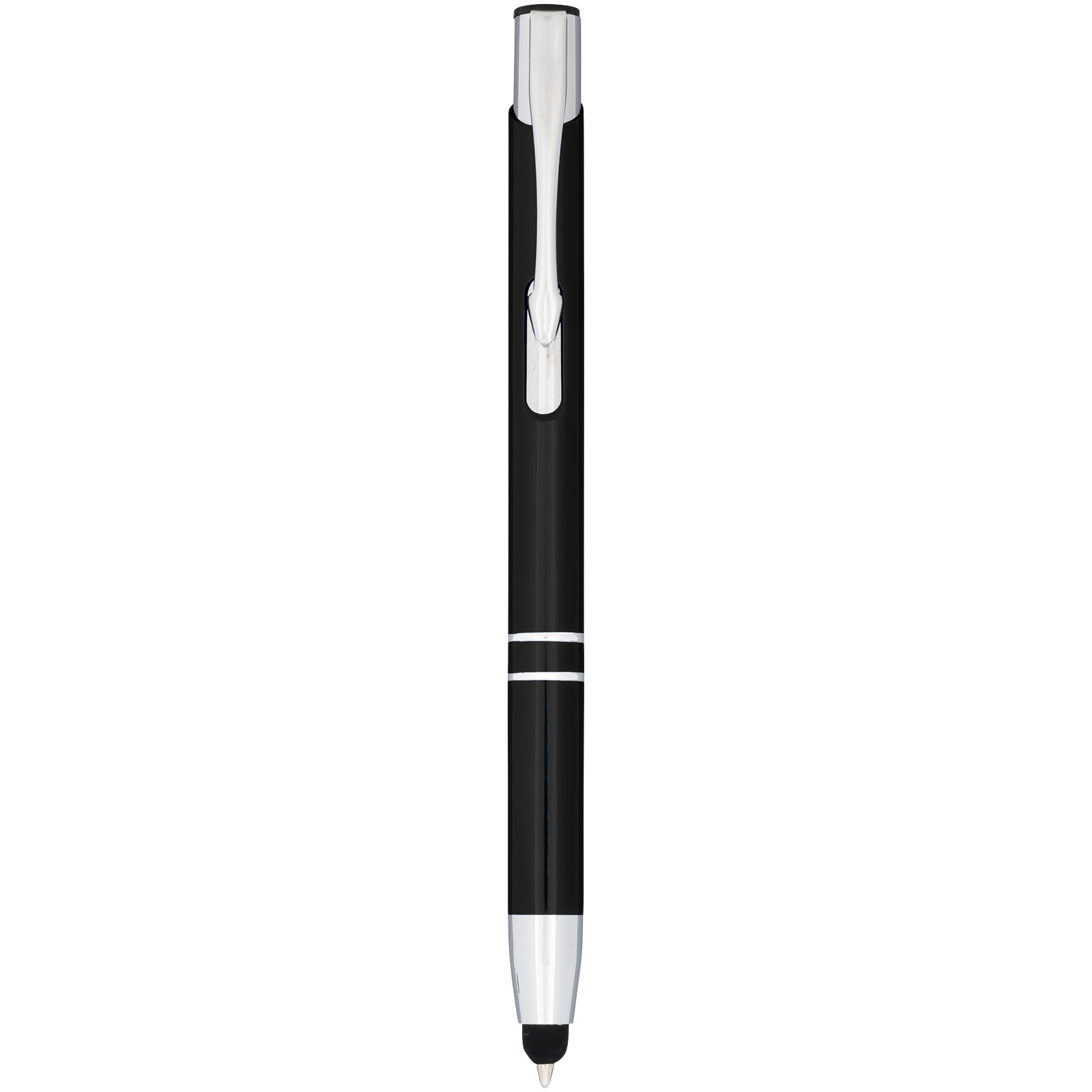Advertising Ballpoint Pens - Moneta anodized aluminium click stylus ballpoint pen - 0