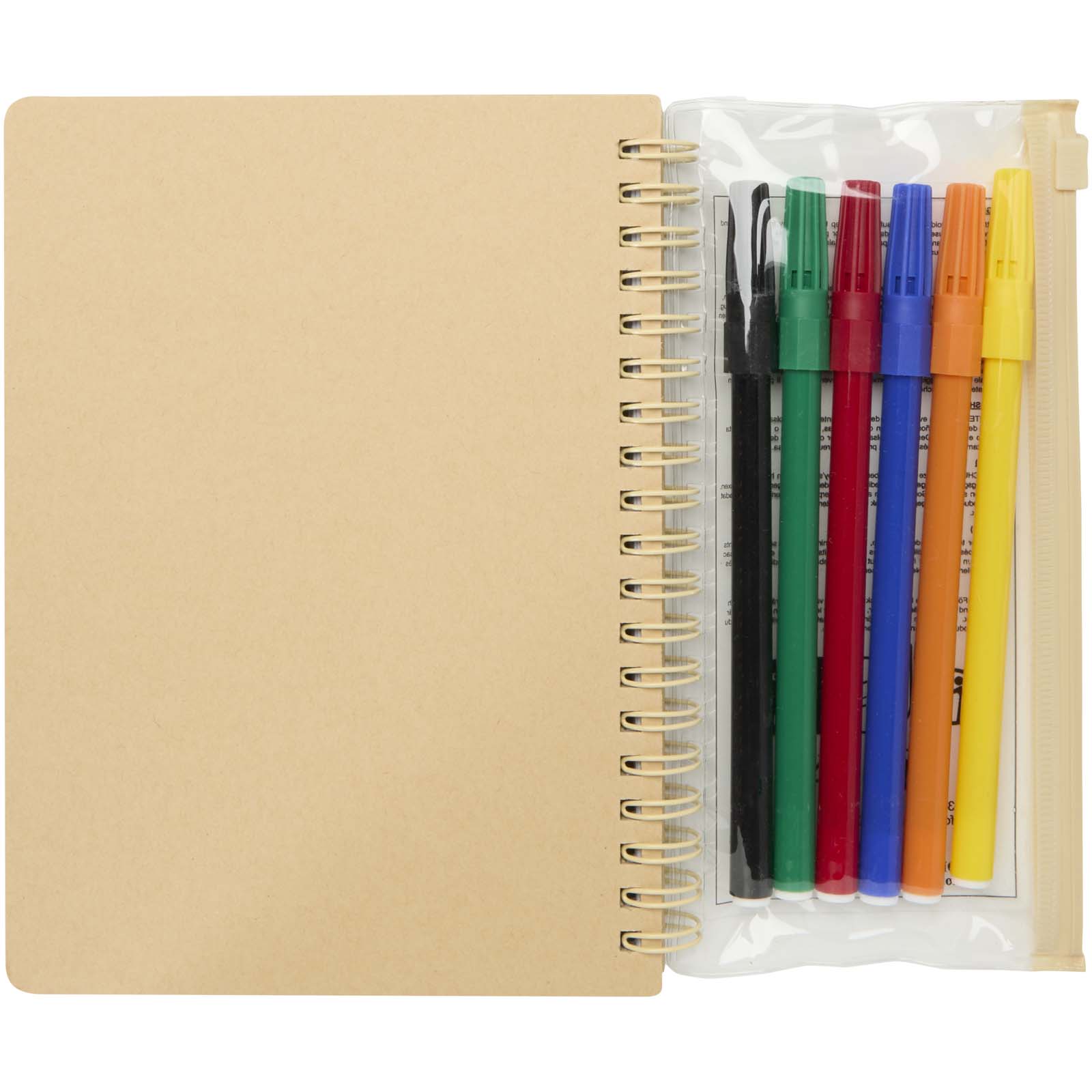 Sets de coloriage publicitaires - Cahier à couverture rigide Squiggle B6 et lot de marqueurs - 2