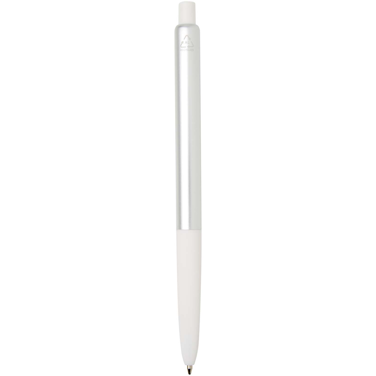 Stylos-bille publicitaires - Stylo à bille Soffit en aluminium recyclé, à mécanisme à clic et anodisé (encre bleue) - 1