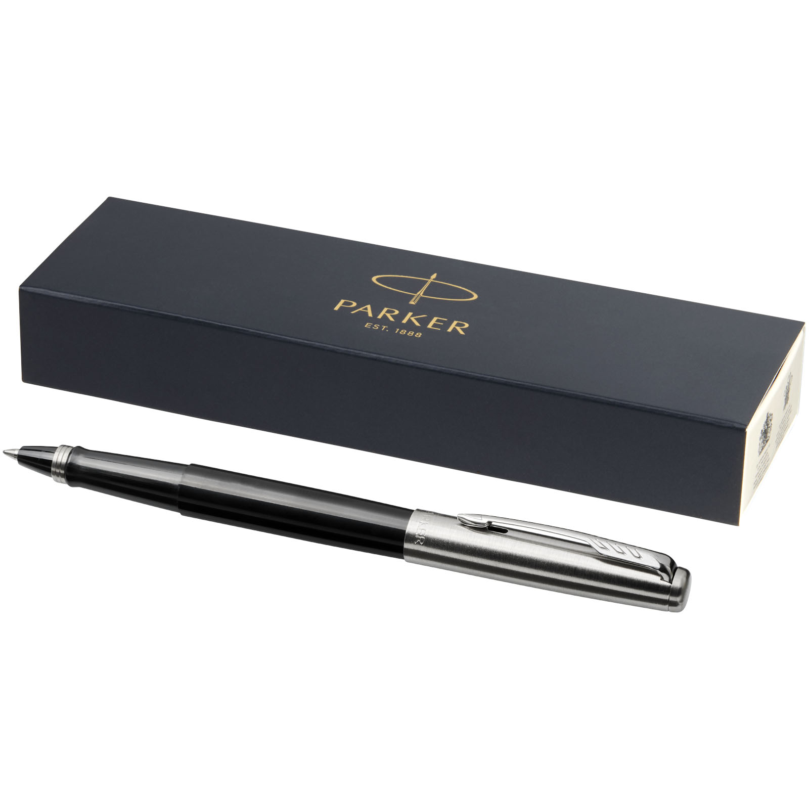 Advertising Rollerball Pens - Parker Jotter plastic with stainless steel rollerball pen