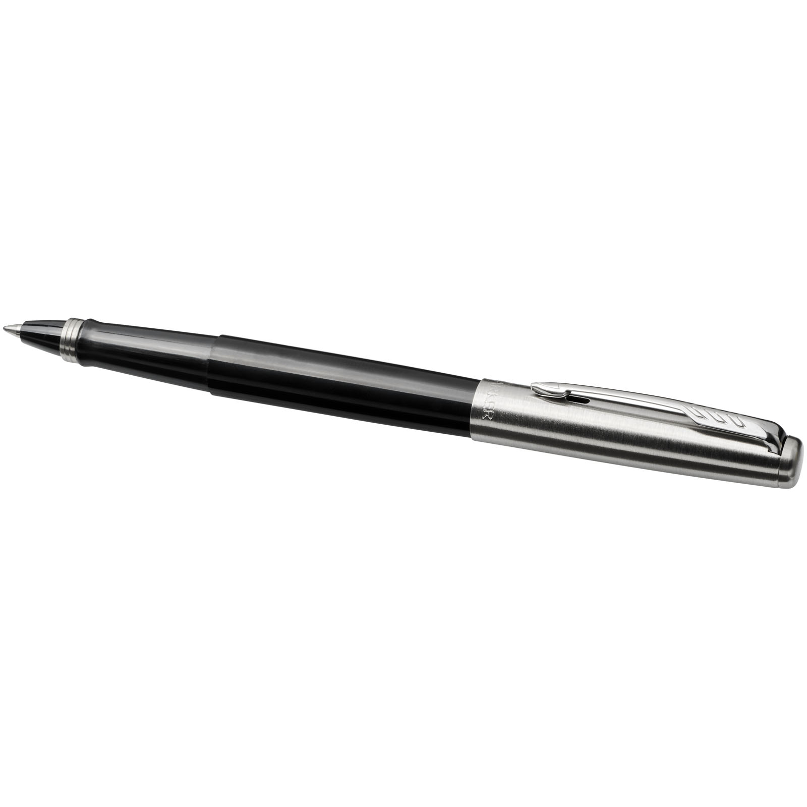 Advertising Rollerball Pens - Parker Jotter plastic with stainless steel rollerball pen - 4