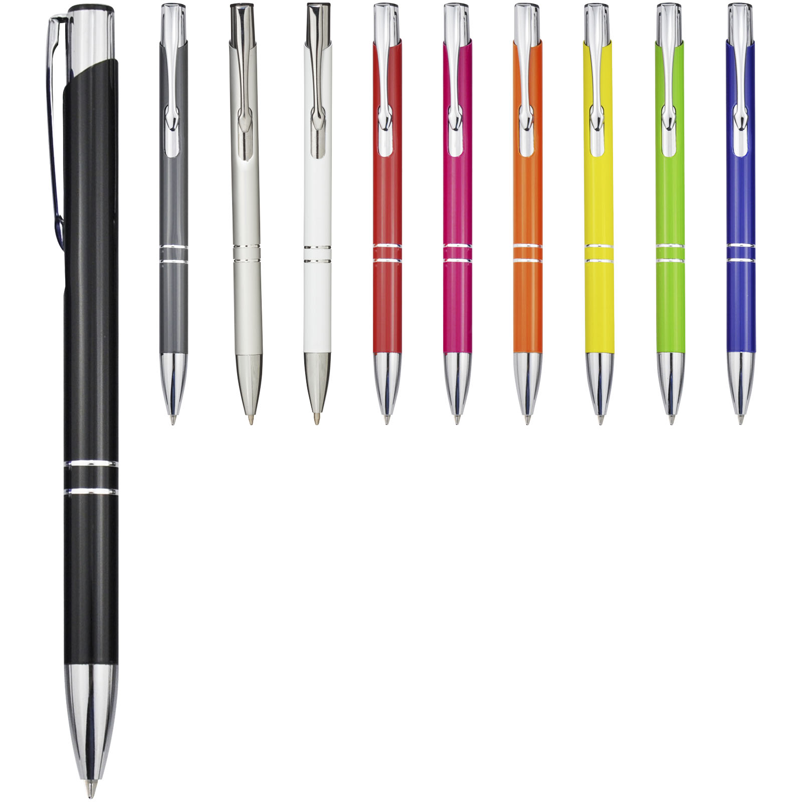 Advertising Ballpoint Pens - Moneta aluminium click ballpoint pen