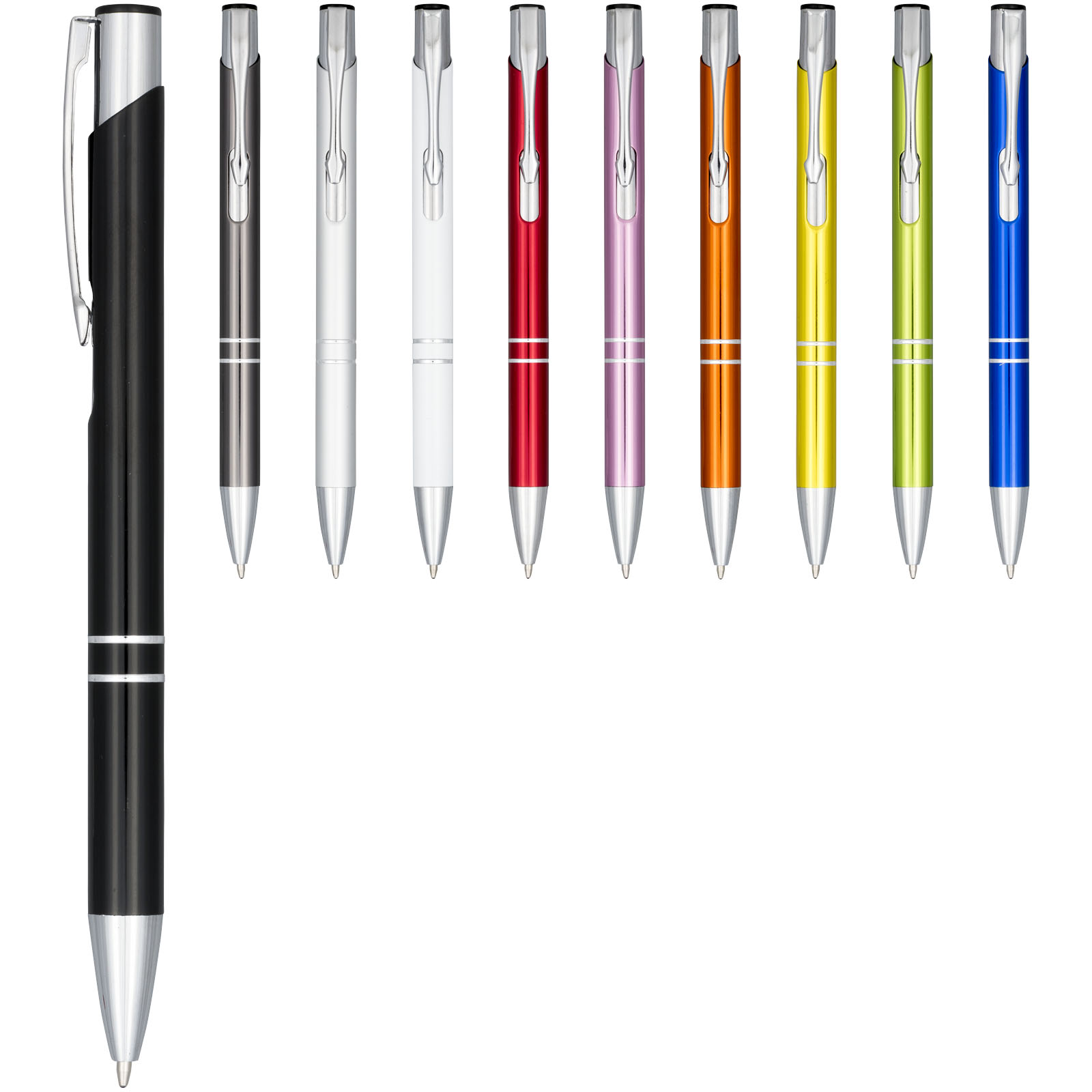 Advertising Ballpoint Pens - Moneta anodized aluminium click ballpoint pen - 0