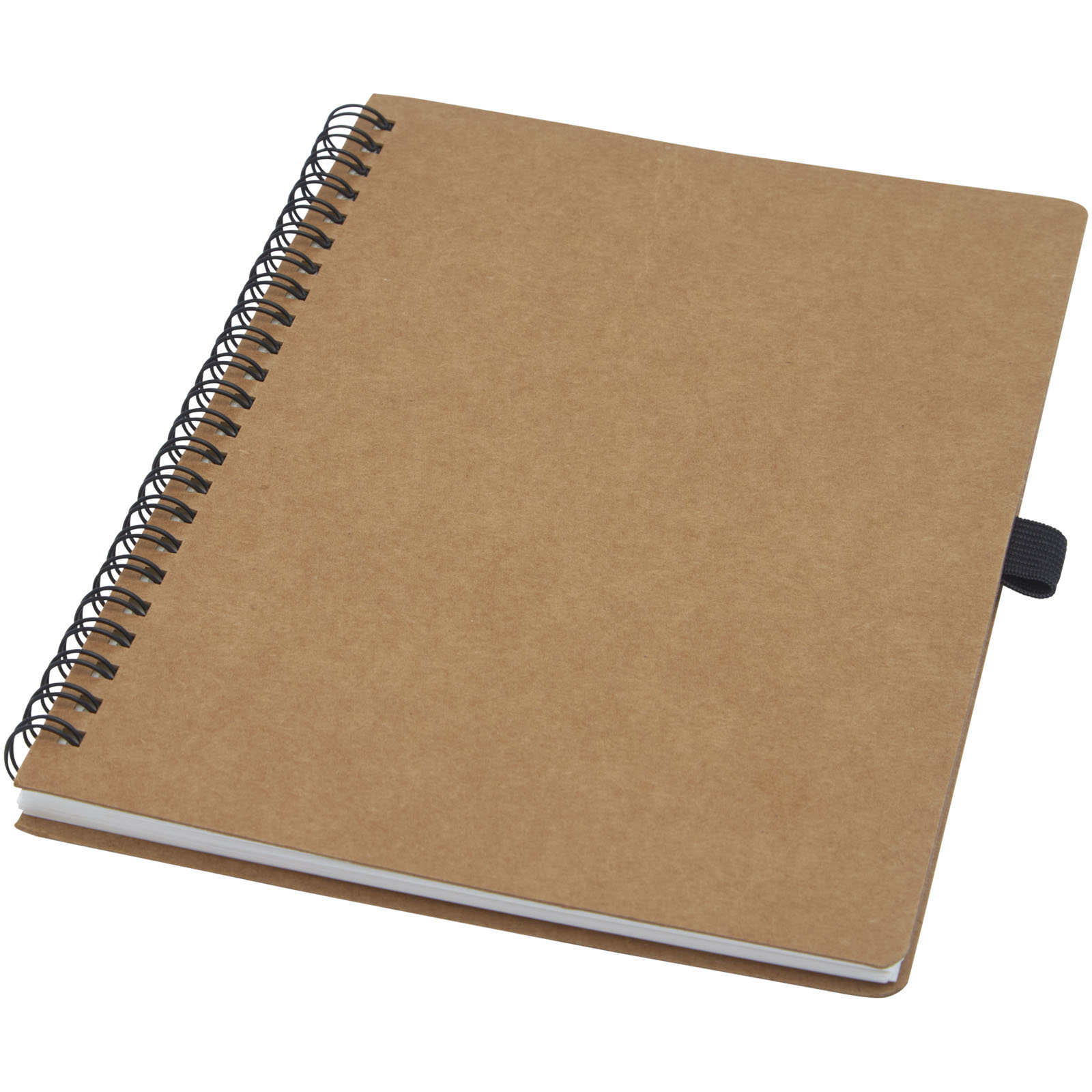 Advertising Notebooks - Cobble A5 wire-o recycled cardboard notebook with stone paper - 0
