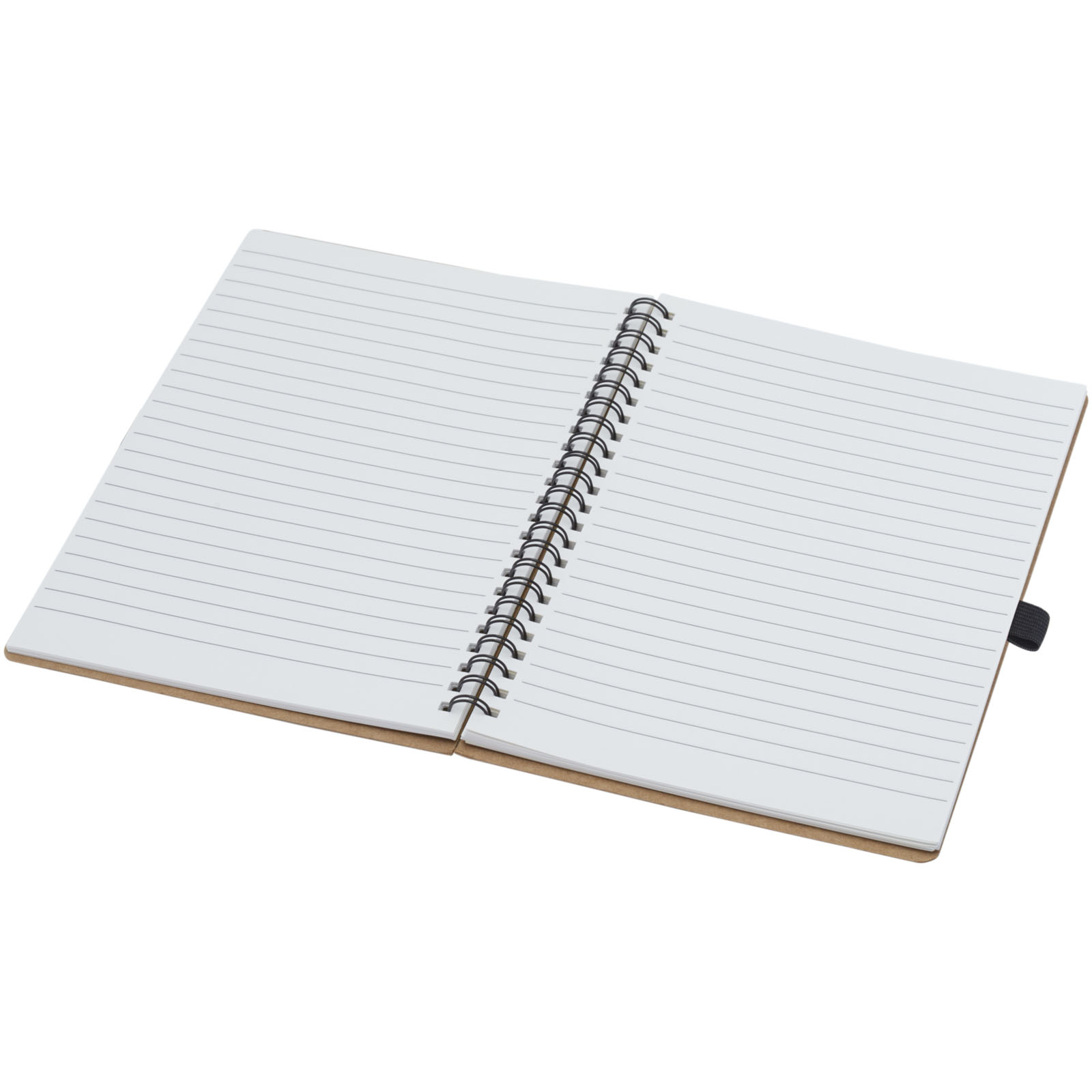 Advertising Notebooks - Cobble A5 wire-o recycled cardboard notebook with stone paper - 3