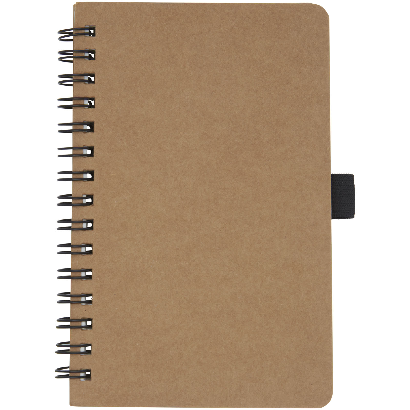 Advertising Notebooks - Cobble A6 wire-o recycled cardboard notebook with stone paper - 1