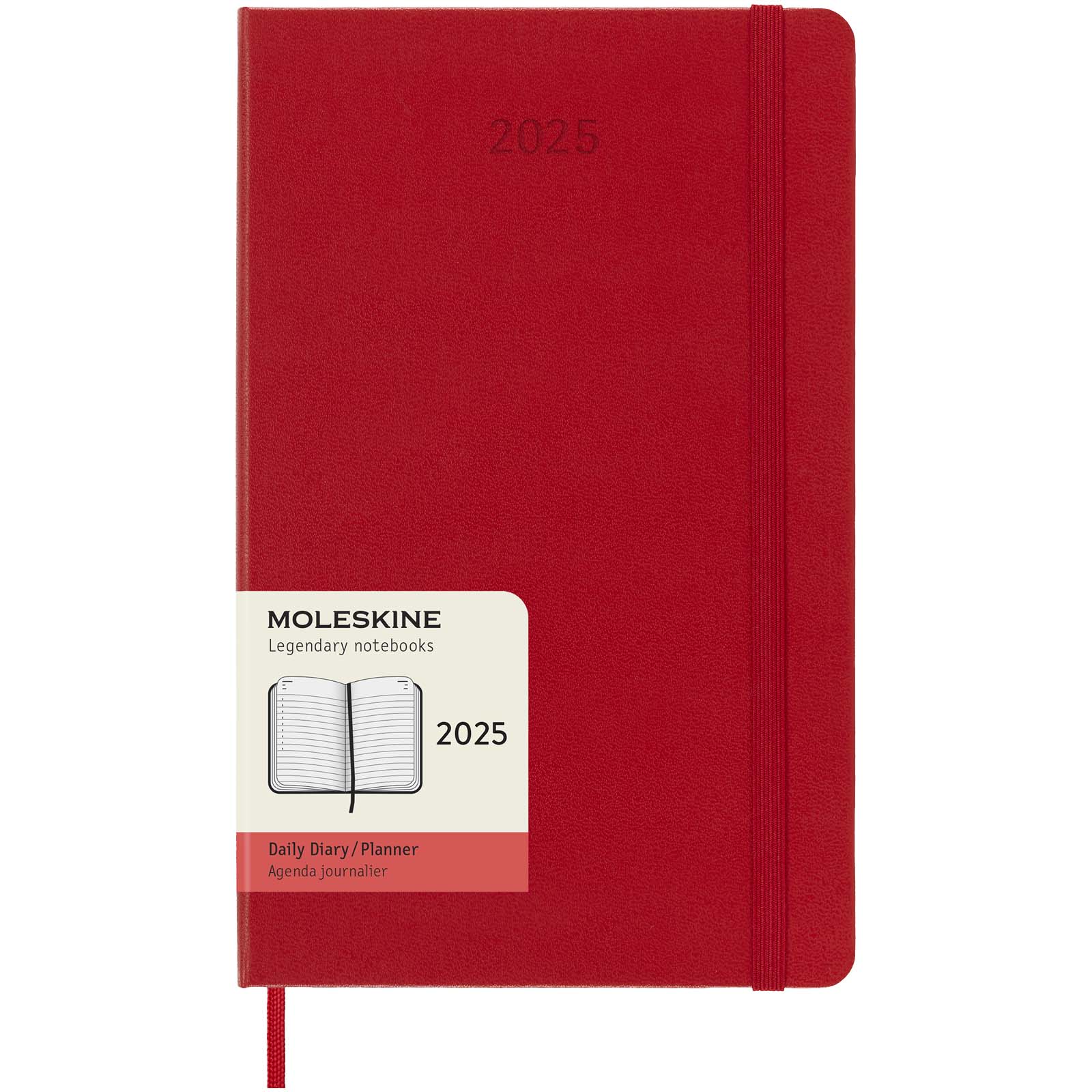 Agenda L quotidien 12 mois Moleskine à couverture rigide