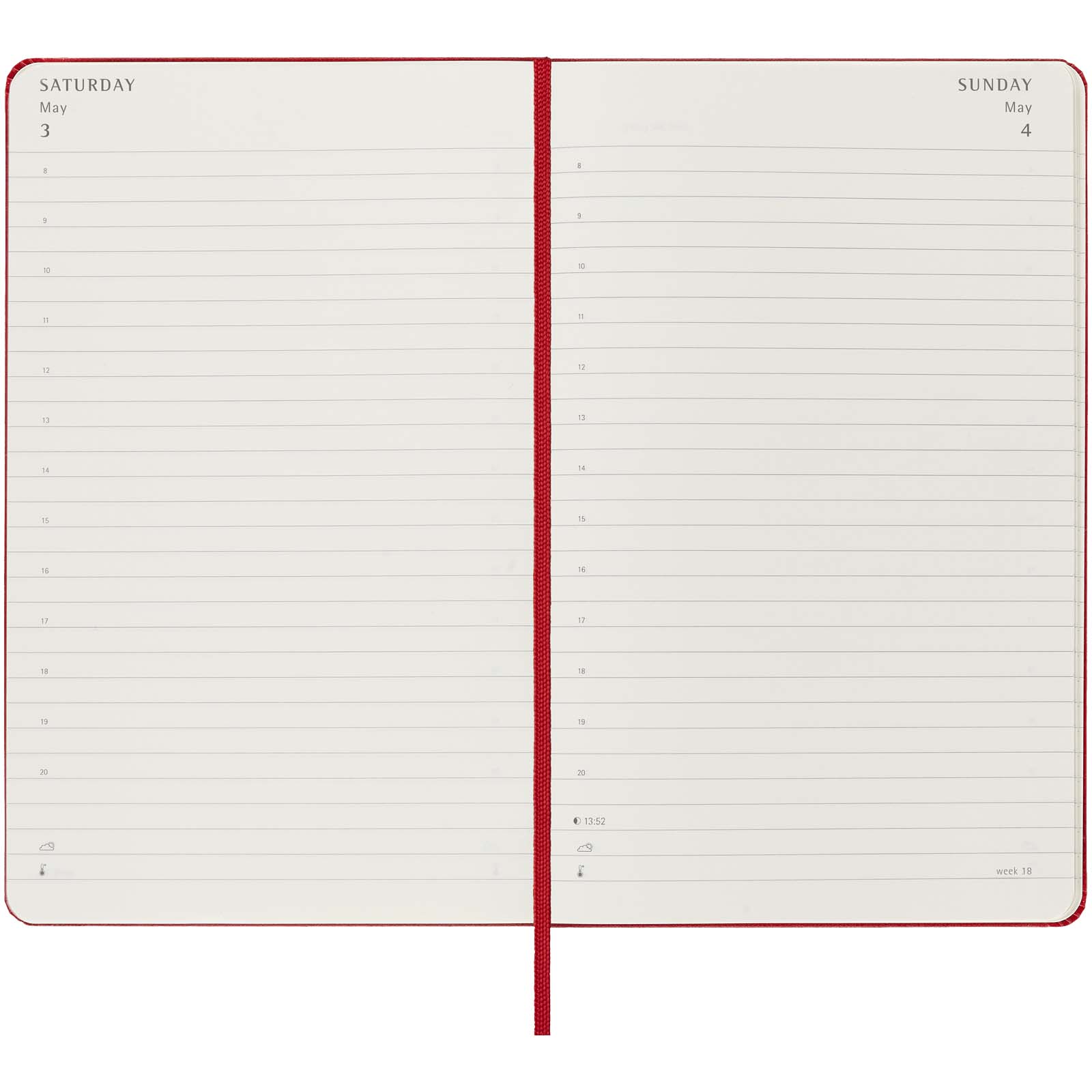 Bloc-notes couverture rigide publicitaires - Agenda L quotidien 12 mois Moleskine à couverture rigide - 4