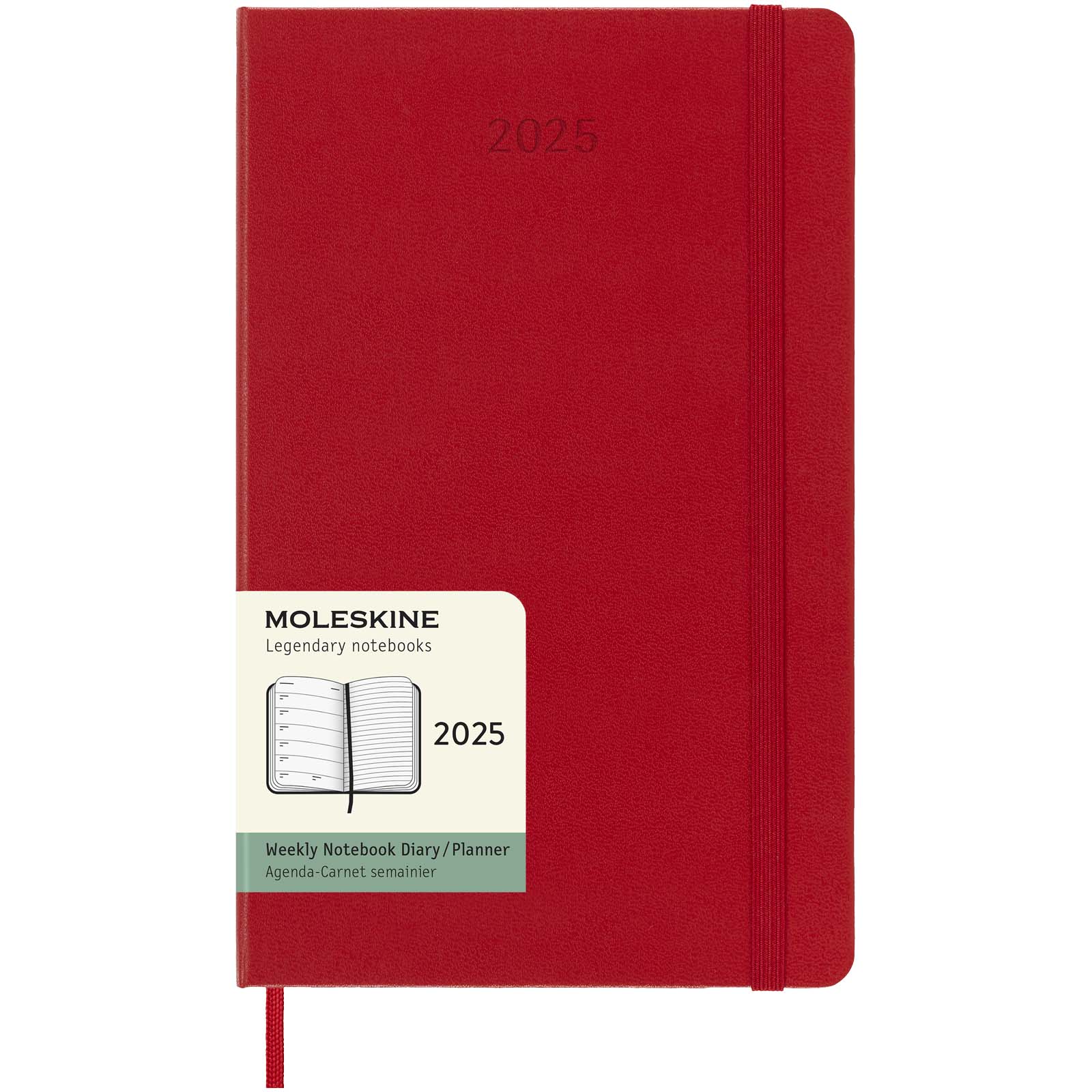 Agenda L hebdomadaire 12 mois Moleskine à couverture rigide