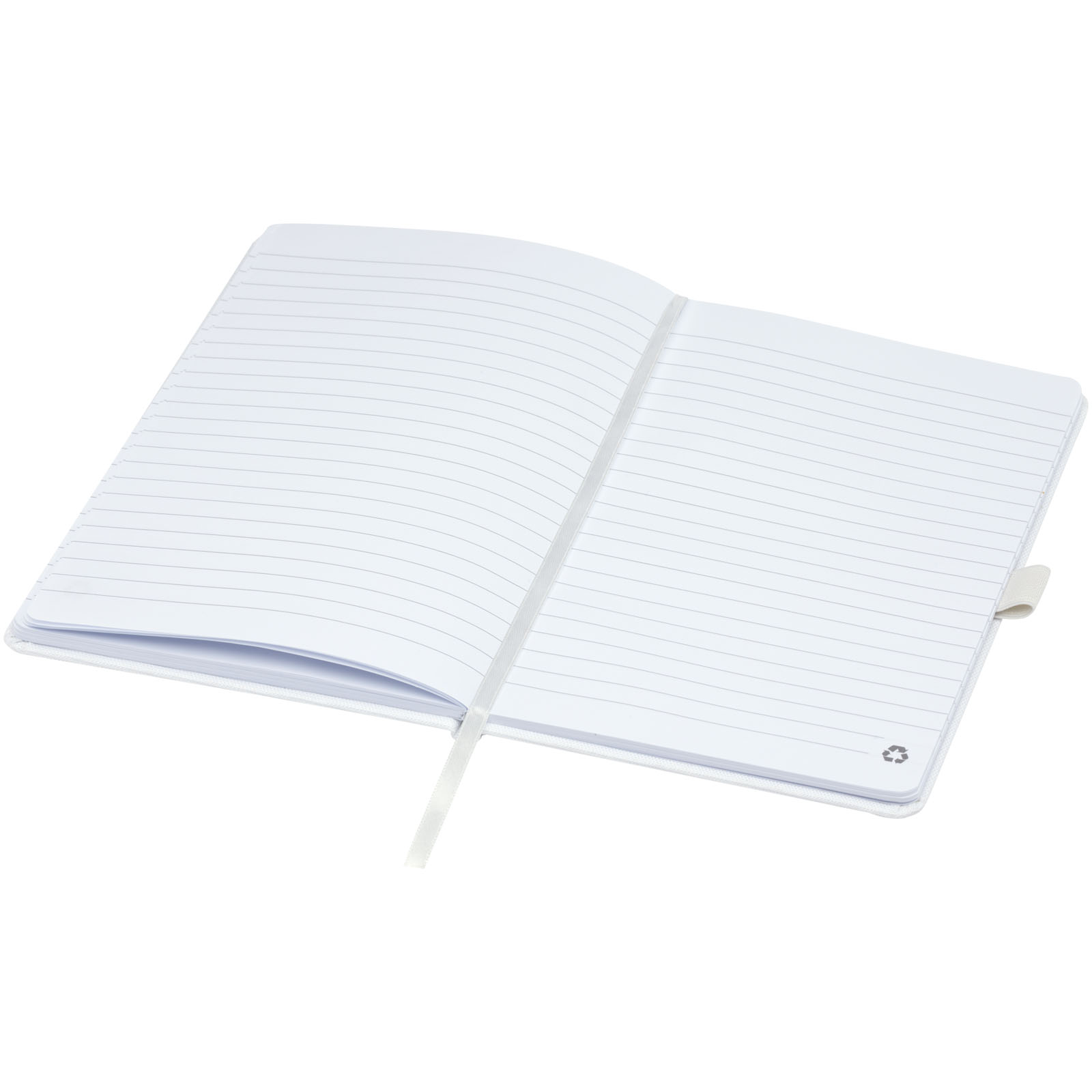 Advertising Hard cover notebooks - Honua A5 recycled paper notebook with recycled PET cover - 3