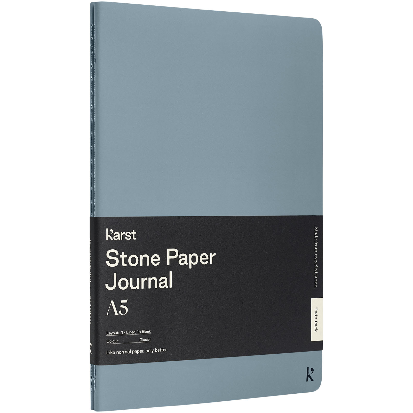 Advertising Hard cover notebooks - Karst® A5 stone paper journal twin pack - 0