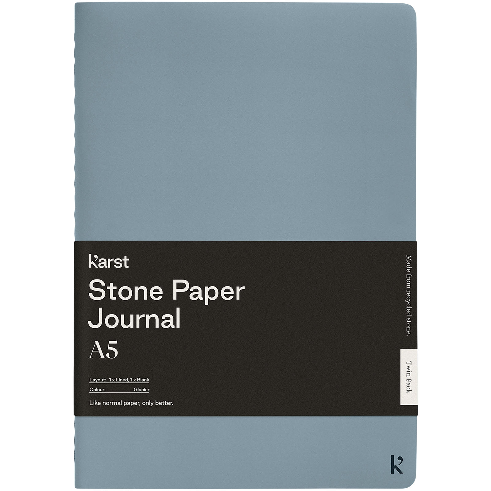 Advertising Hard cover notebooks - Karst® A5 stone paper journal twin pack - 1