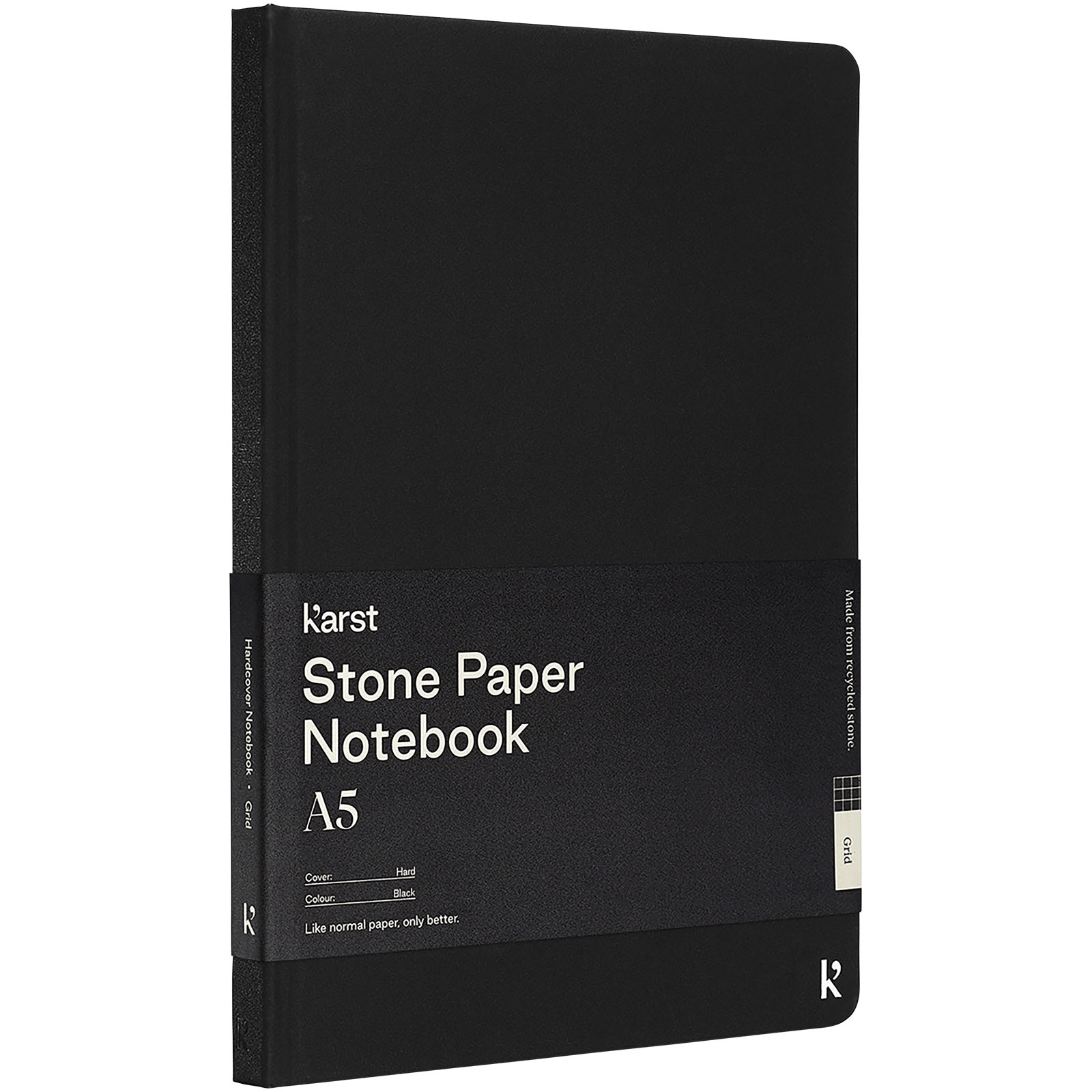 Advertising Hard cover notebooks - Karst® A5 stone paper hardcover notebook - squared - 0