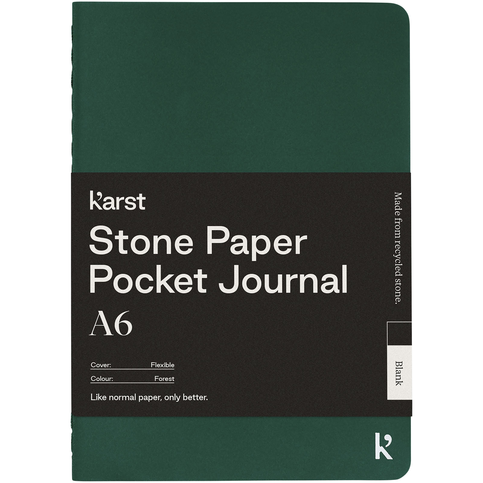 Bloc-notes couverture souple publicitaires - Journal de poche Karst® A6 en papier de pierre et à couverture souple - Vierge - 1