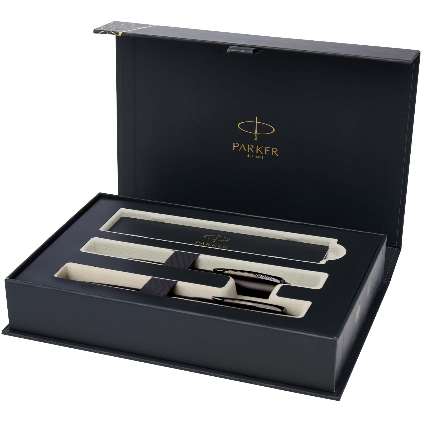 Pens & Writing - Parker IM achromatic ballpoint and rollerball pen set with gift box