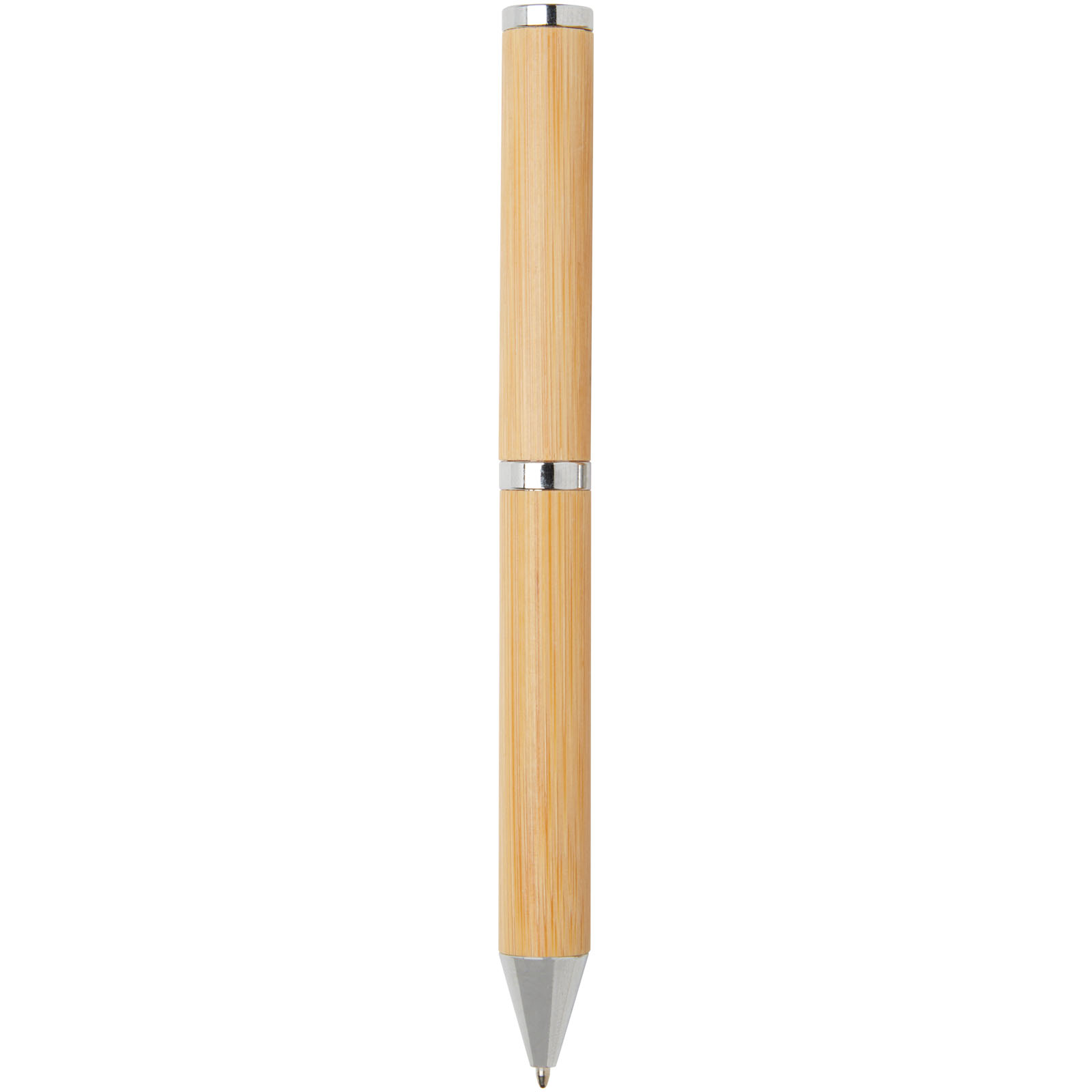 Parure de stylos publicitaires - Coffret cadeau stylo bille et stylo roller Apolys en bambou  - 3