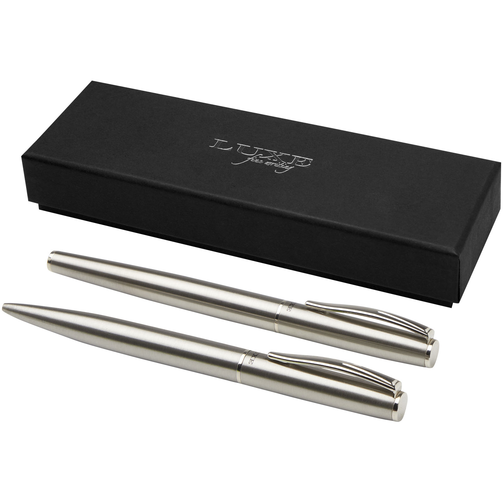Advertising Gift sets - Didimis recycled stainless steel ballpoint and rollerball pen set - 0