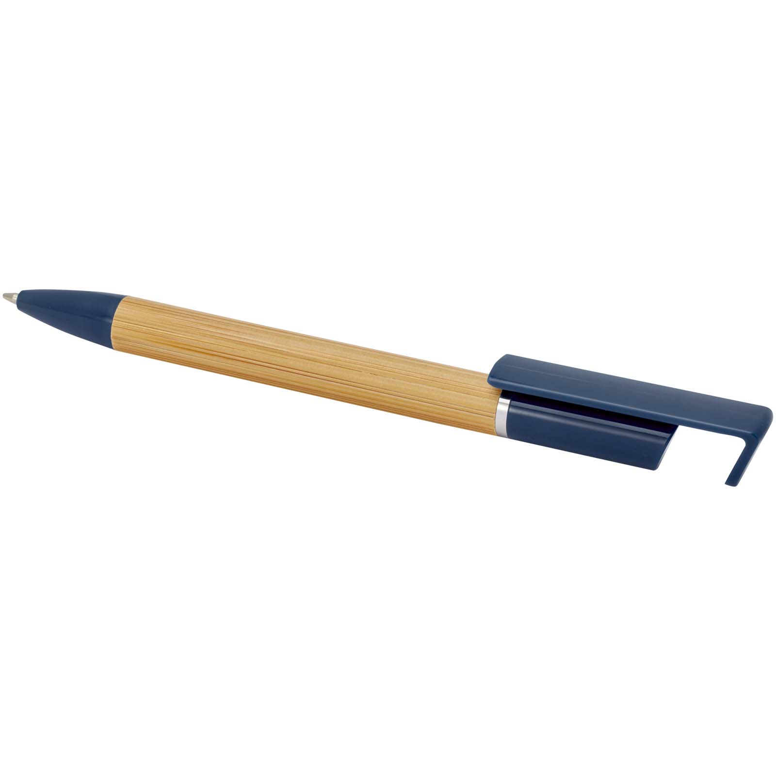 Stylos-bille publicitaires - Stylo support de téléphone Delfina (encre noire) - 3