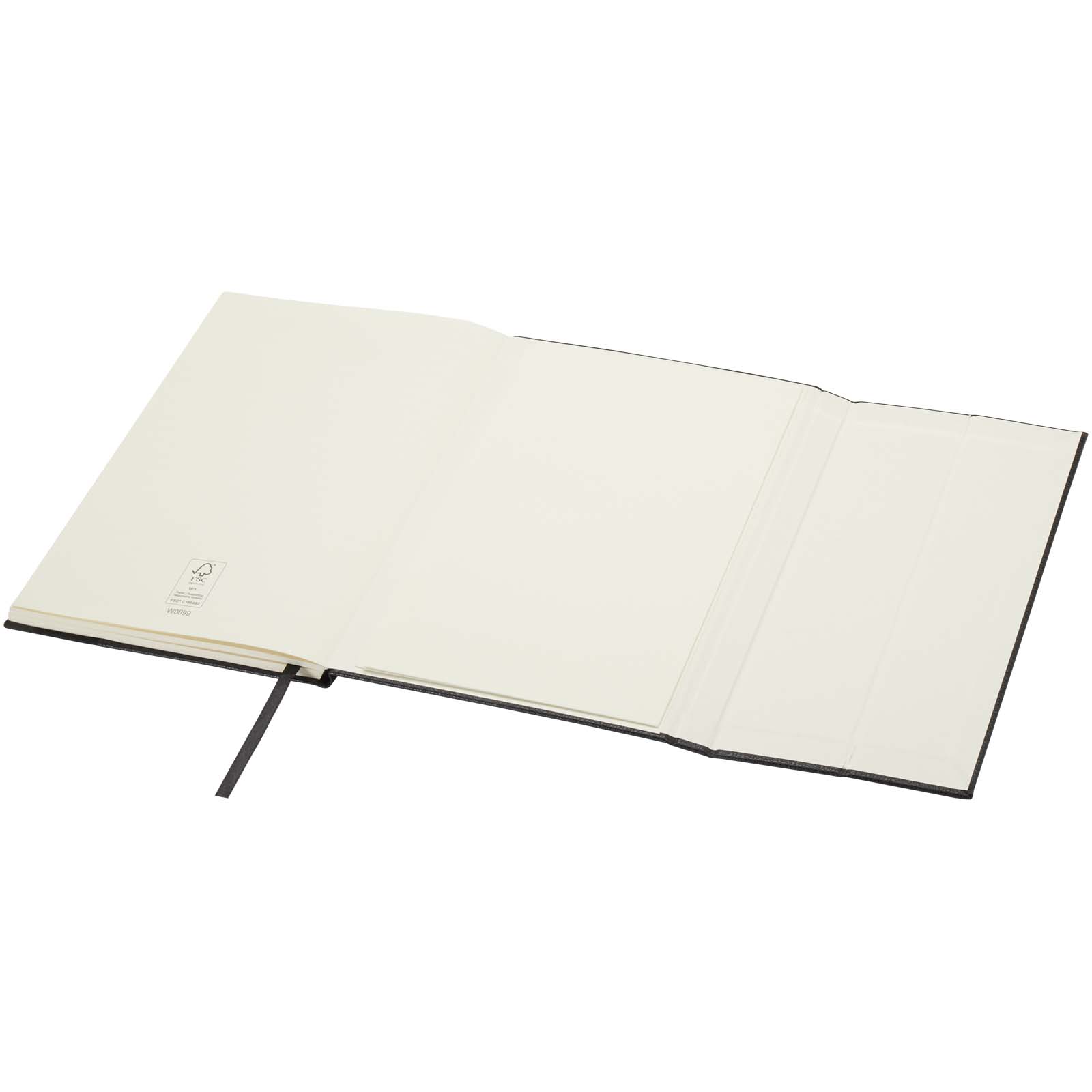 Carnets à couverture rigide publicitaires - Carnet à couverture rigide en PU recyclé Alejandra A5 - 6