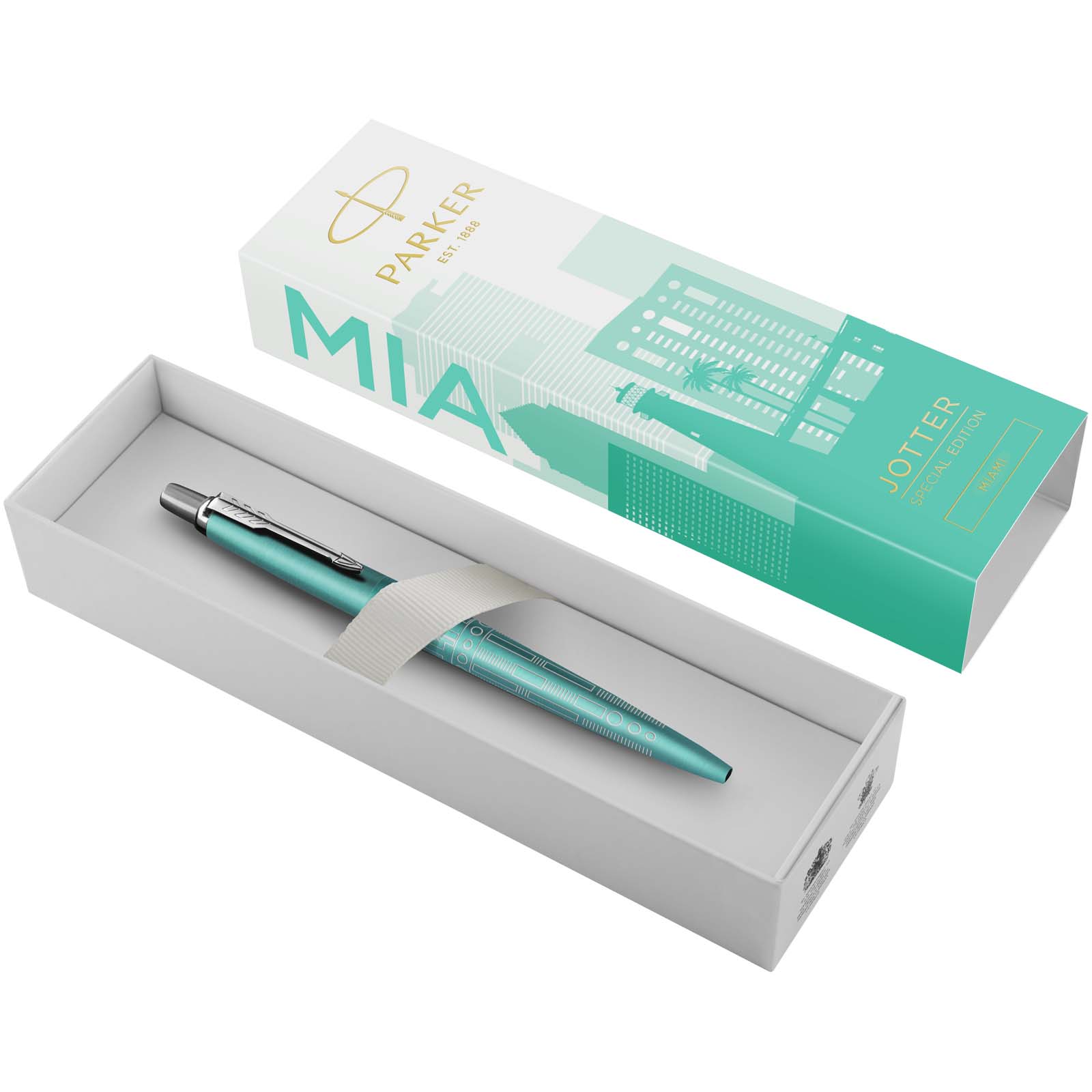 Advertising Ballpoint Pens - Parker Jotter SE Global Icons colour trim ballpoint pen (blue ink)