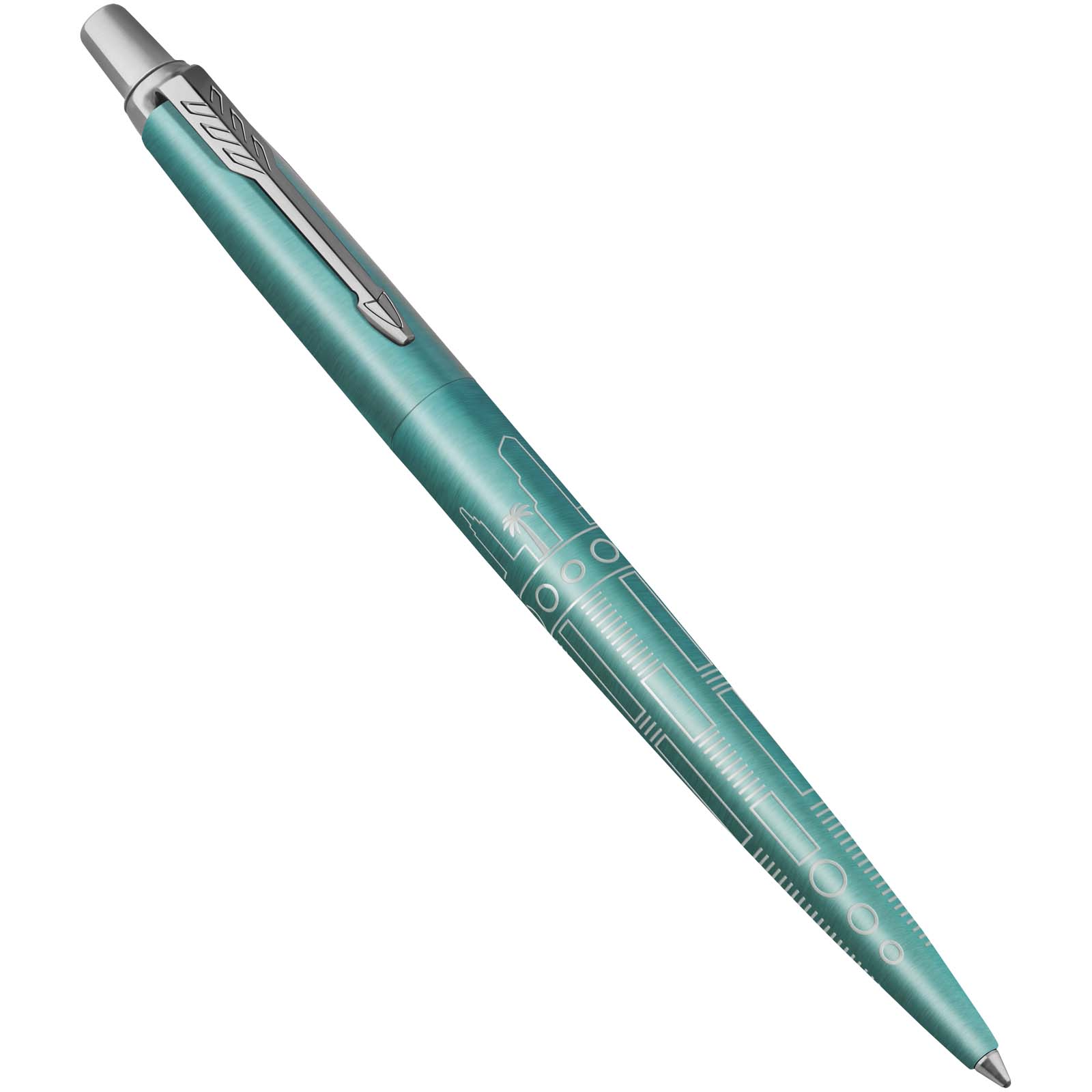 Advertising Ballpoint Pens - Parker Jotter SE Global Icons colour trim ballpoint pen (blue ink) - 3