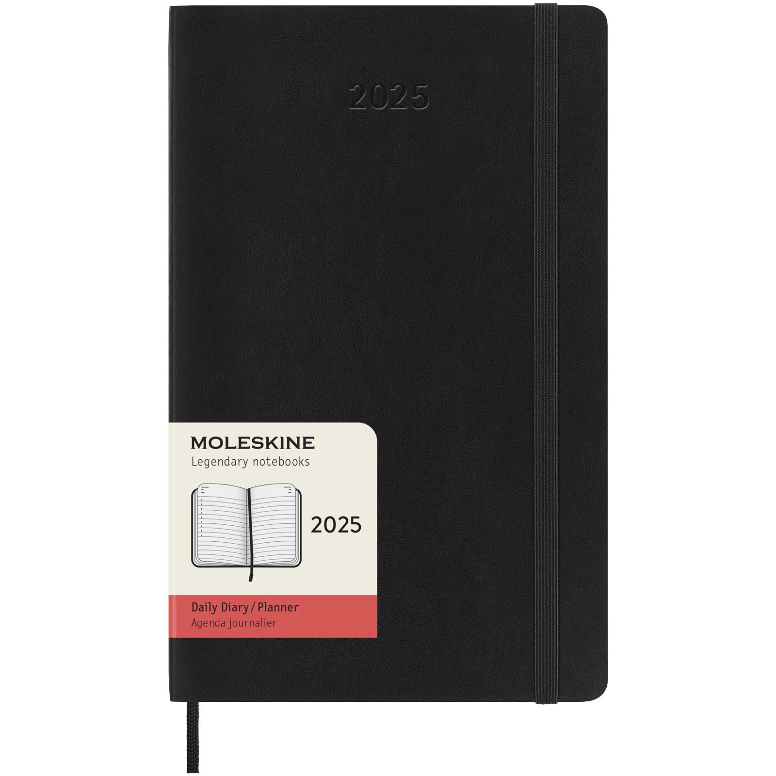 Bloc-notes couverture souple publicitaires - Agenda L quotidien 12 mois Moleskine à couverture souple