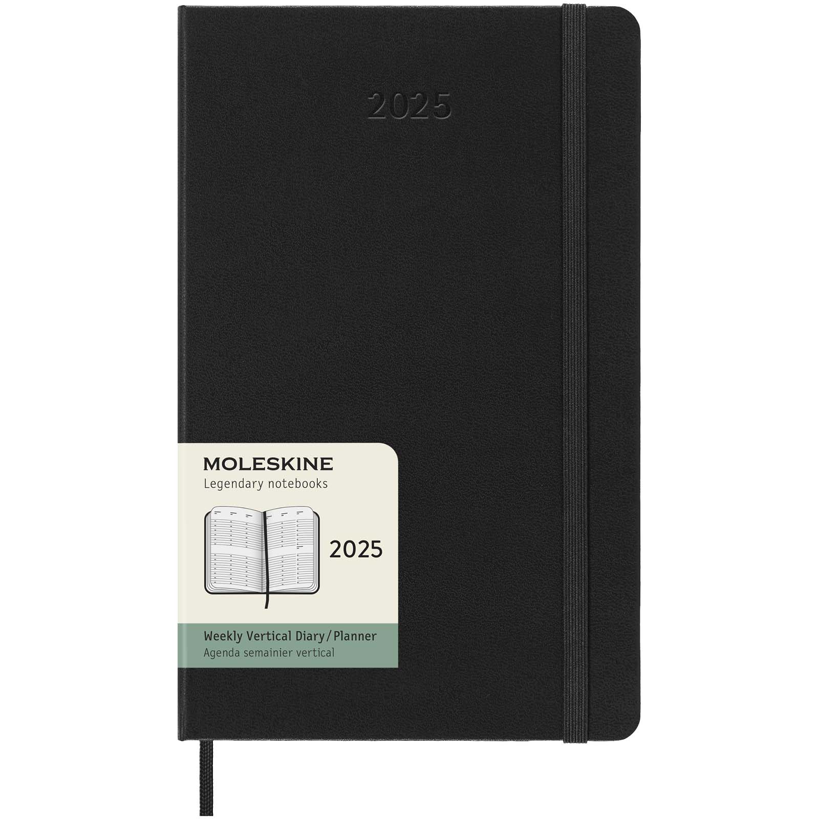 Bloc-notes couverture rigide publicitaires - Agenda L vertical 12 mois Moleskine à couverture rigide
