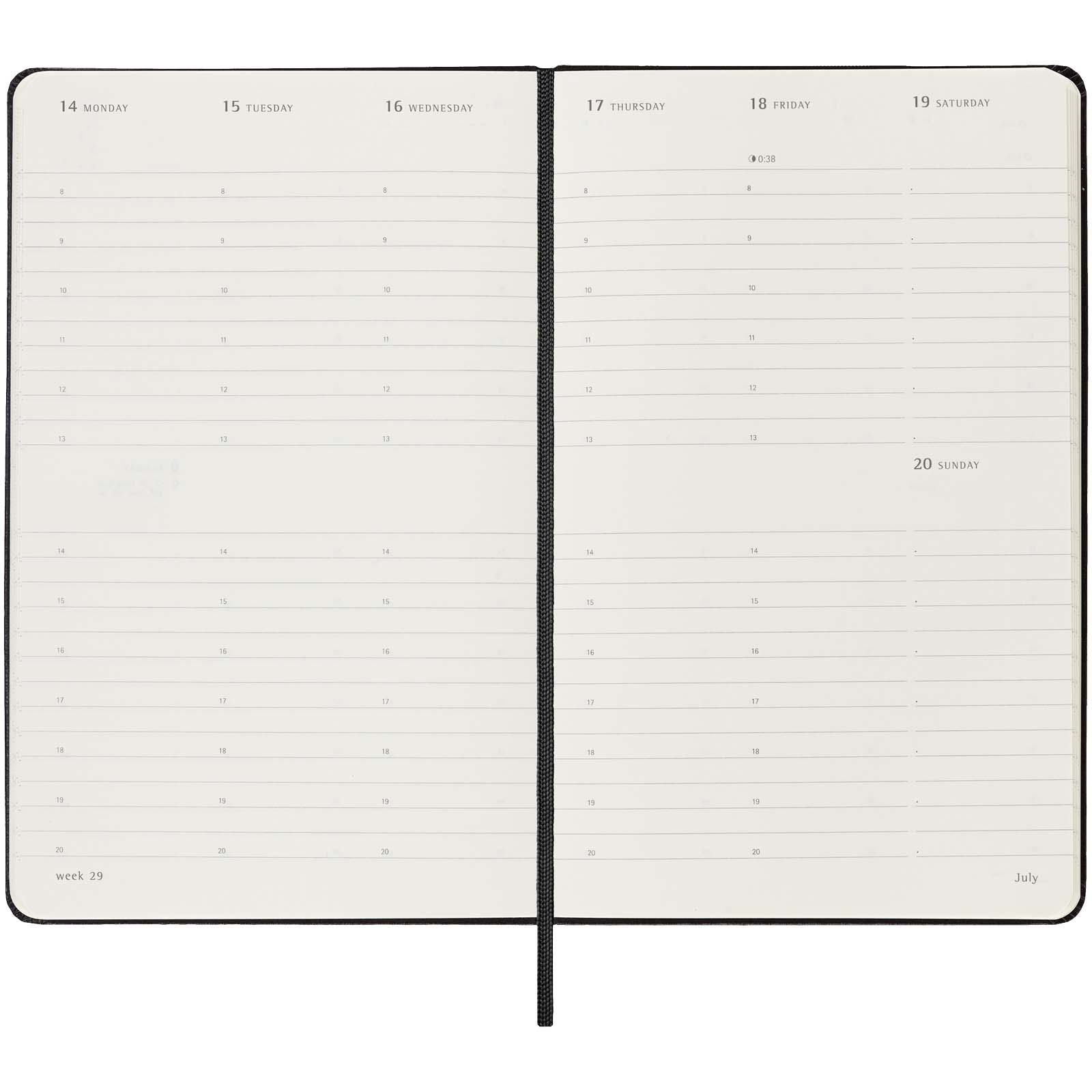 Bloc-notes couverture rigide publicitaires - Agenda L vertical 12 mois Moleskine à couverture rigide - 4