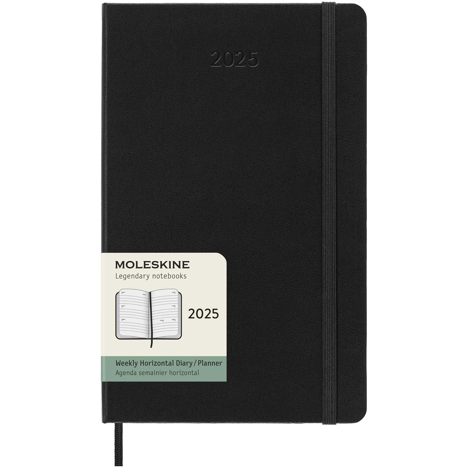 Bloc-notes couverture rigide publicitaires - Agenda L hebdomadaire horizontal 12 mois Moleskine à couverture rigide